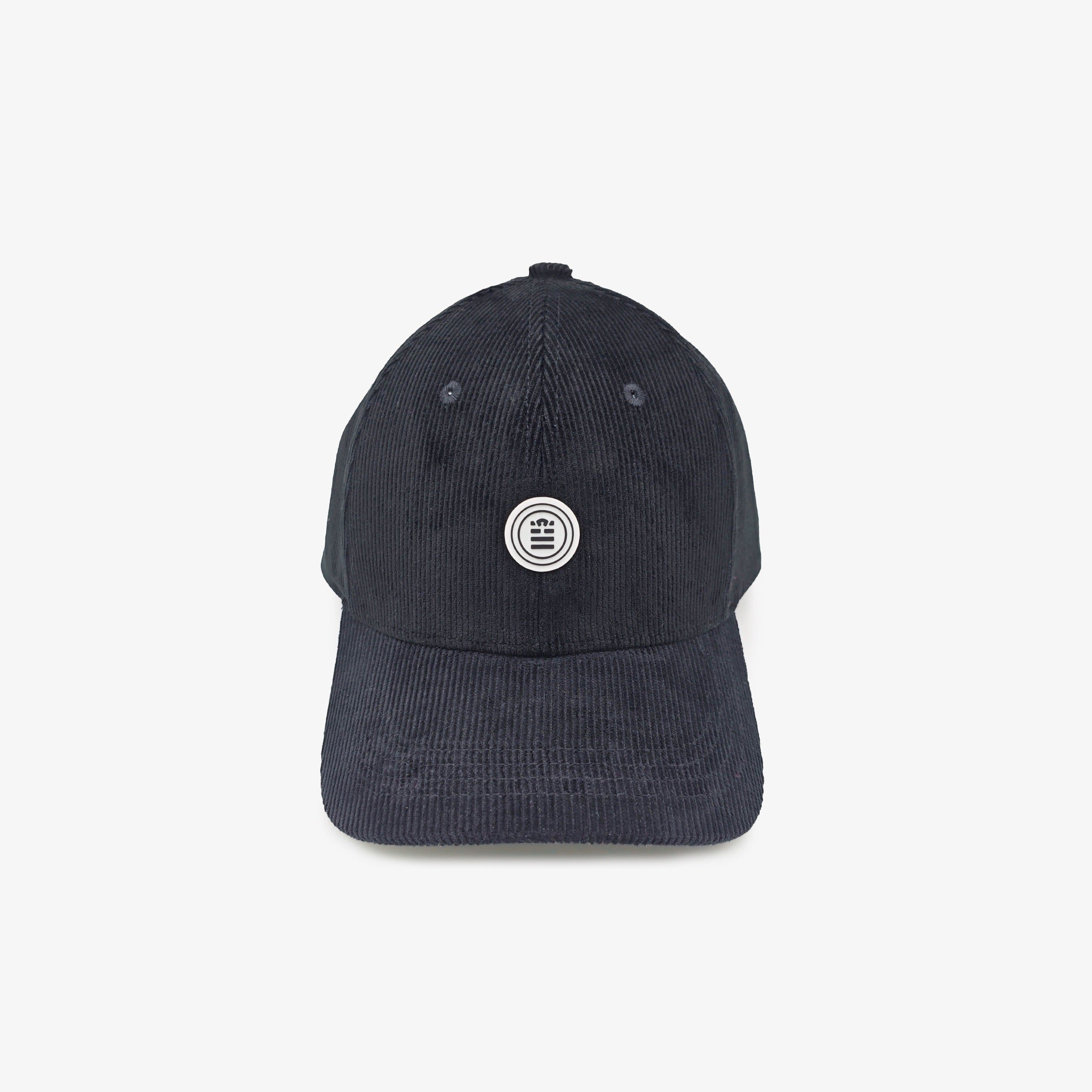 Black corduroy logo badge cap SERGE BLANCO Black