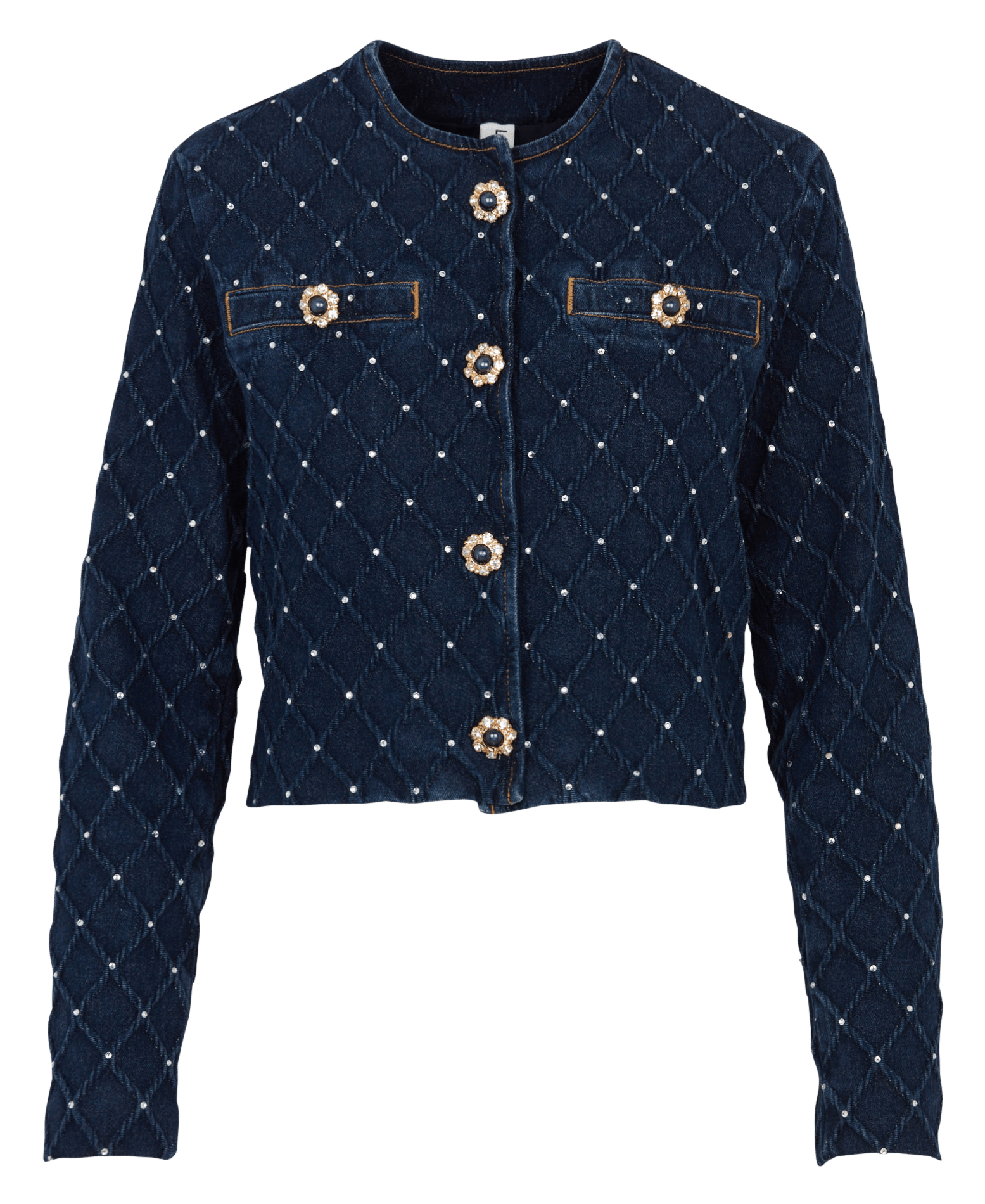 Veste courte ajustée en coton mélangé LIU JO Bleu