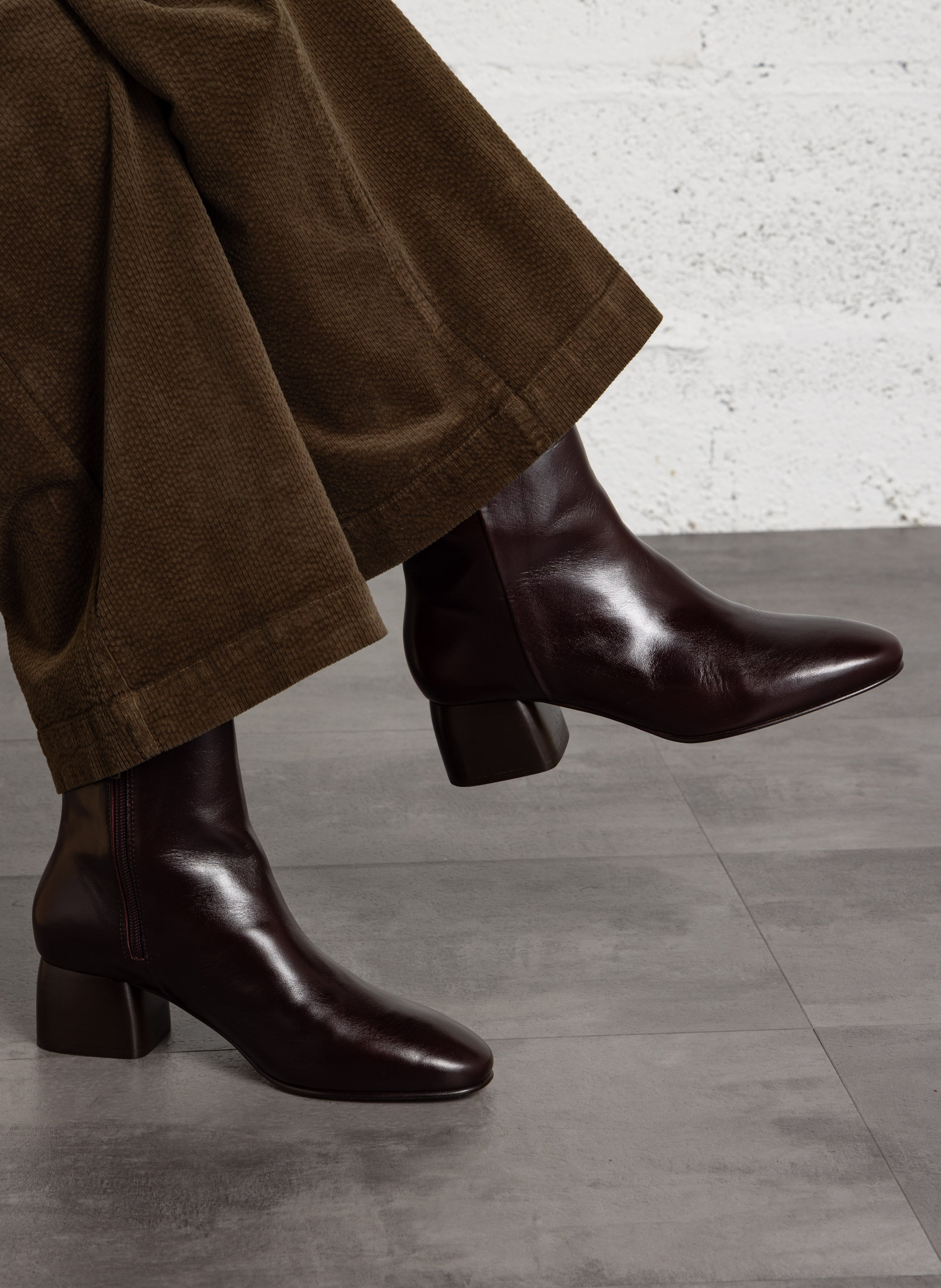 Bottines en cuir  BOBBIES Prune