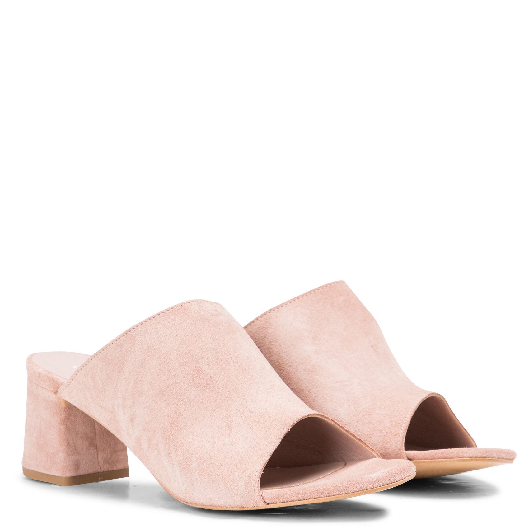 Heeled suede mules ANONYMOUS COPENHAGEN Pink