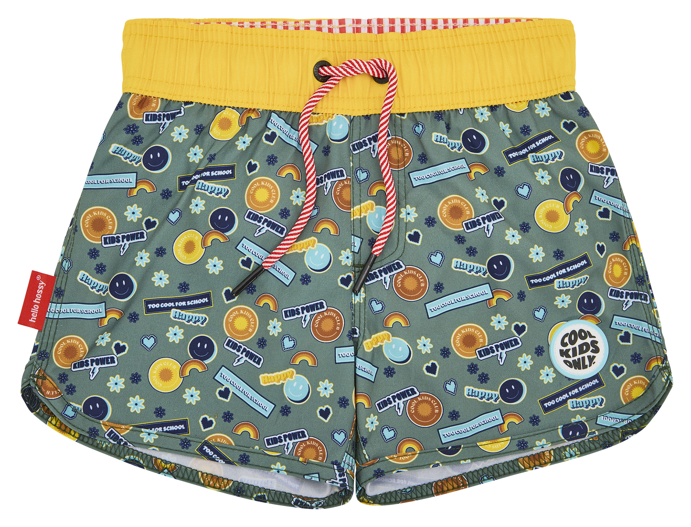 Swim shorts with smiley print HELLO HOSSY Khaki
