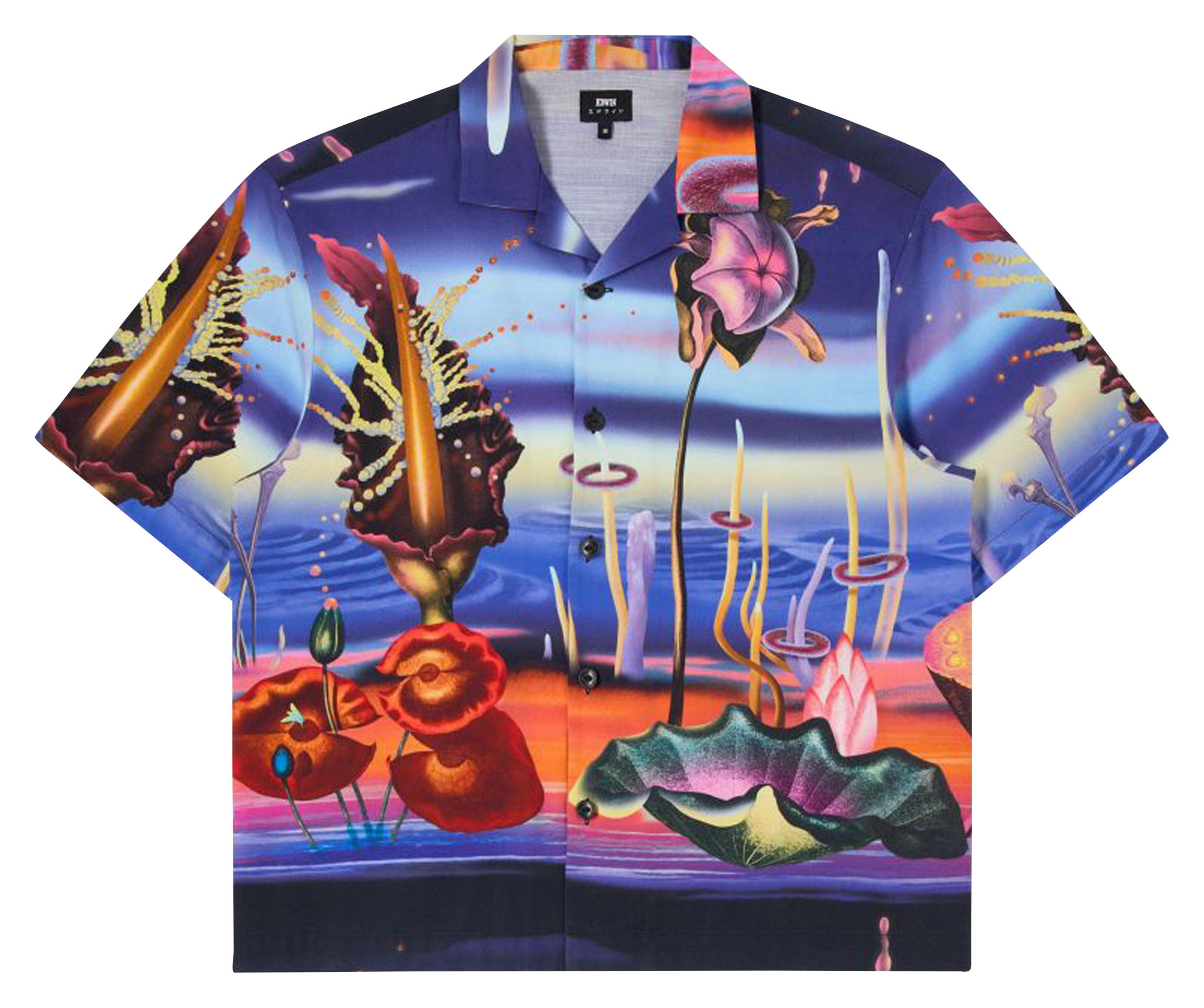 Short-sleeved printed cotton shirt EDWIN Multicolored