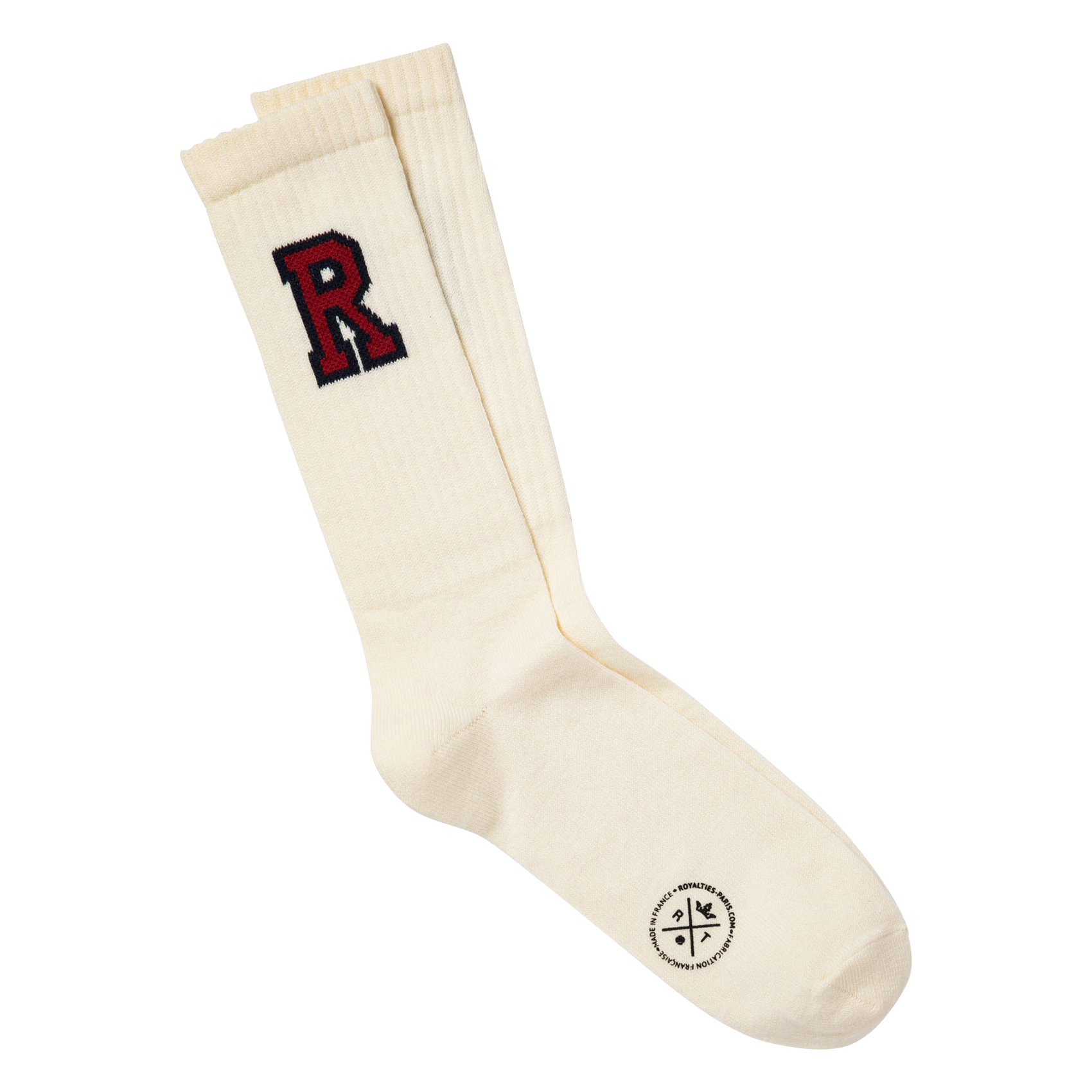 Katoenmix sok ROYALTIES Wit