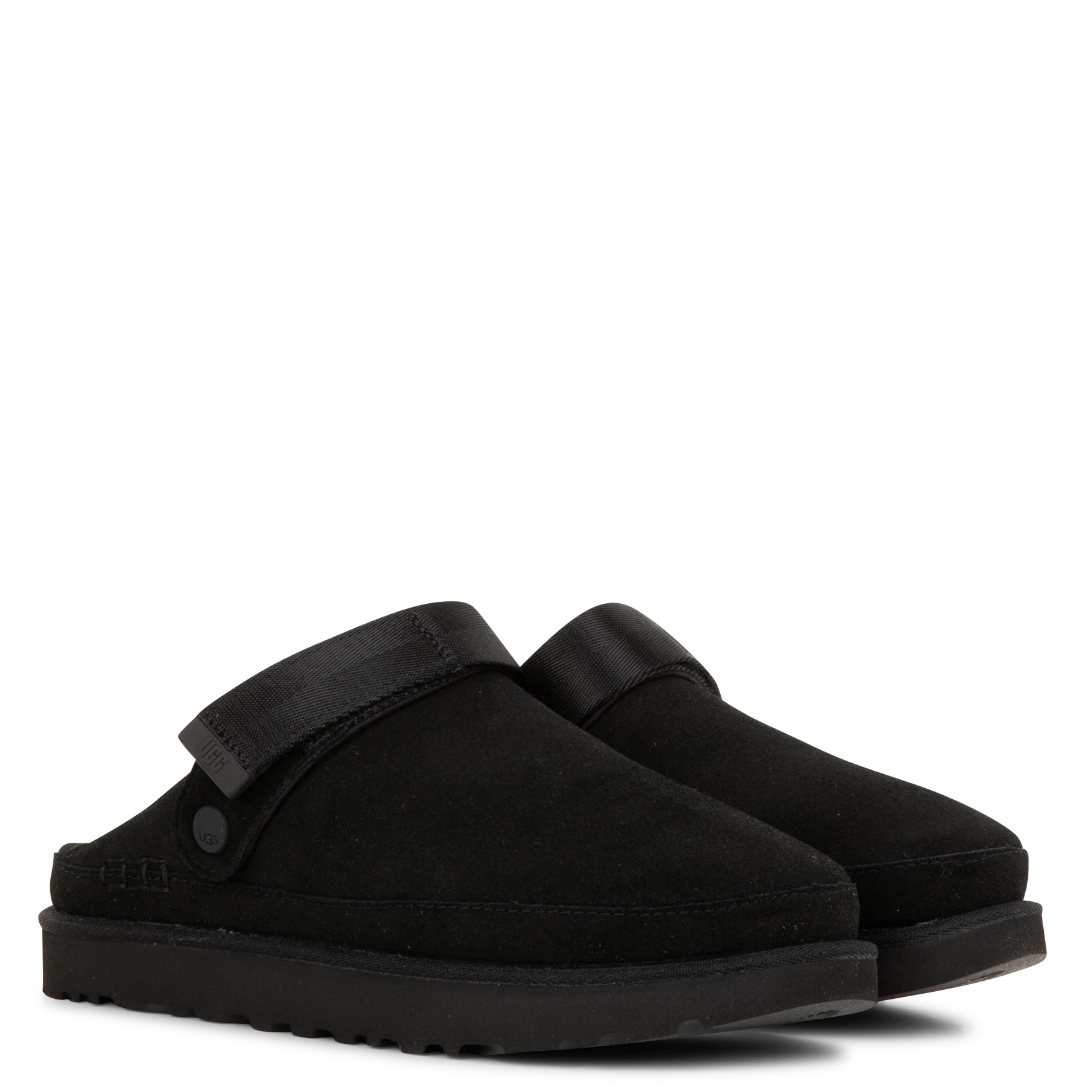 Leder-Clogs mit Keilabsatz UGG Schwarz