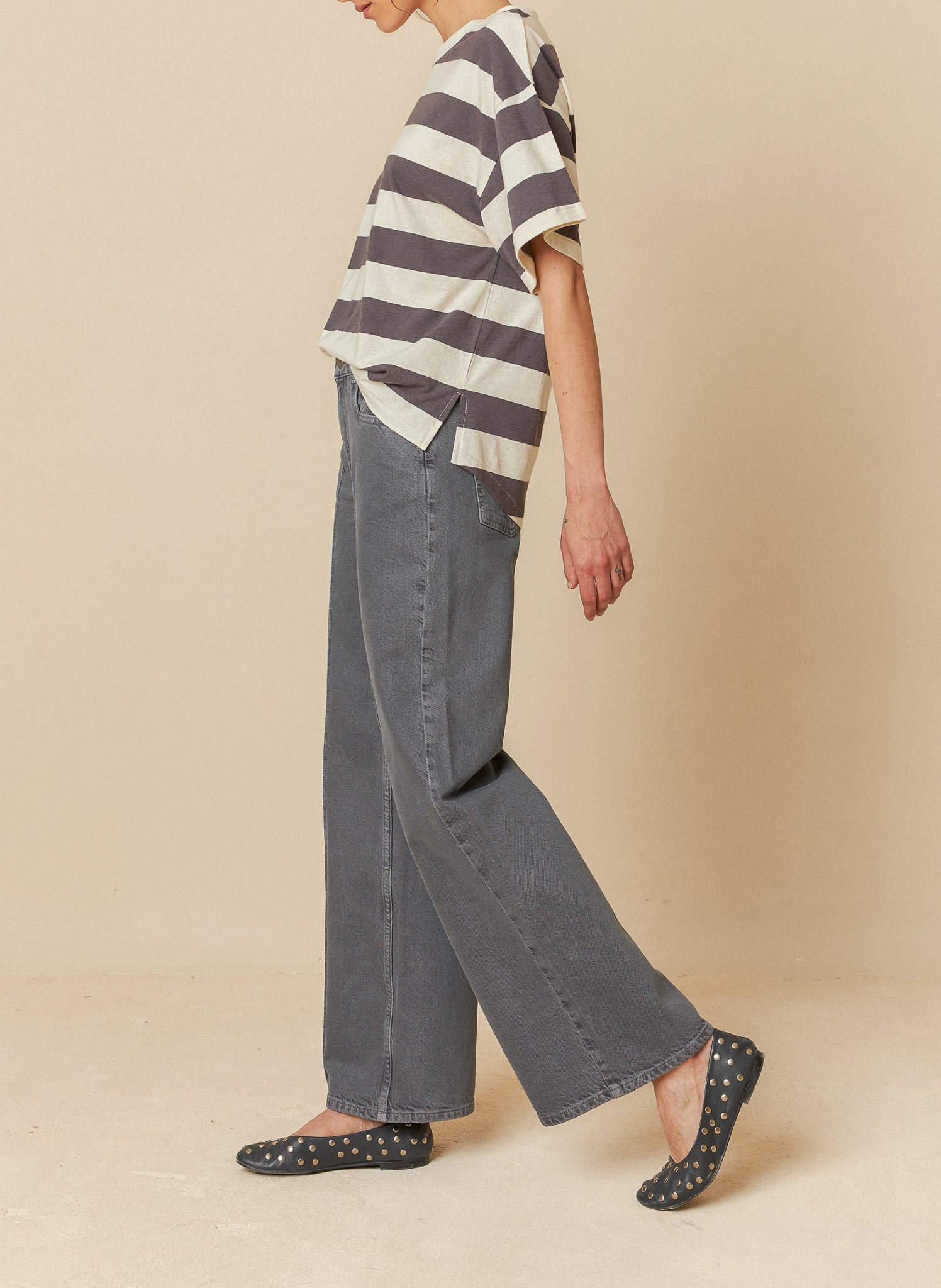 Slim-fit cotton cargo pants INDI & COLD Black