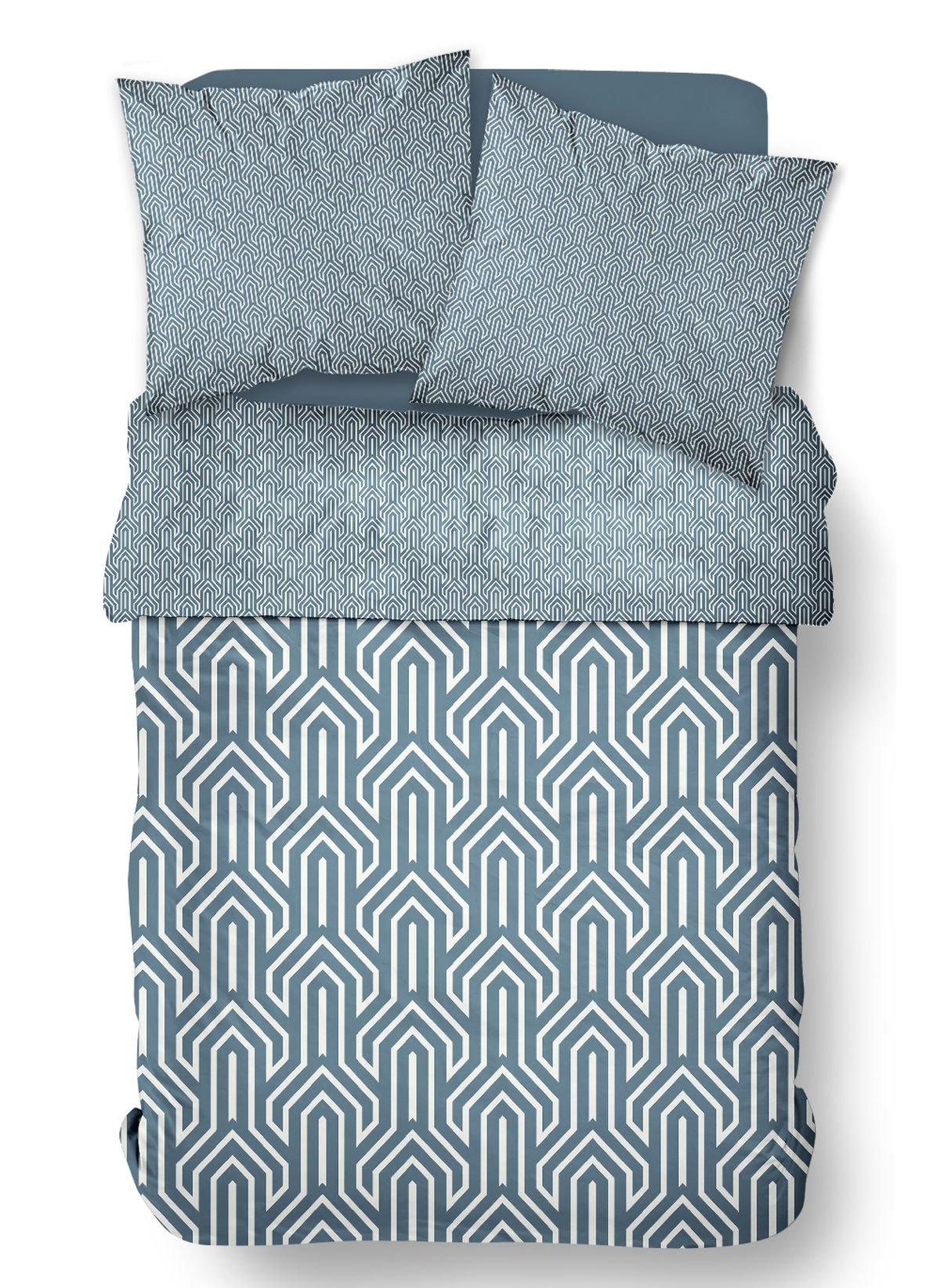 Cotton bedding set TODAY LINGE DE MAISON Blue