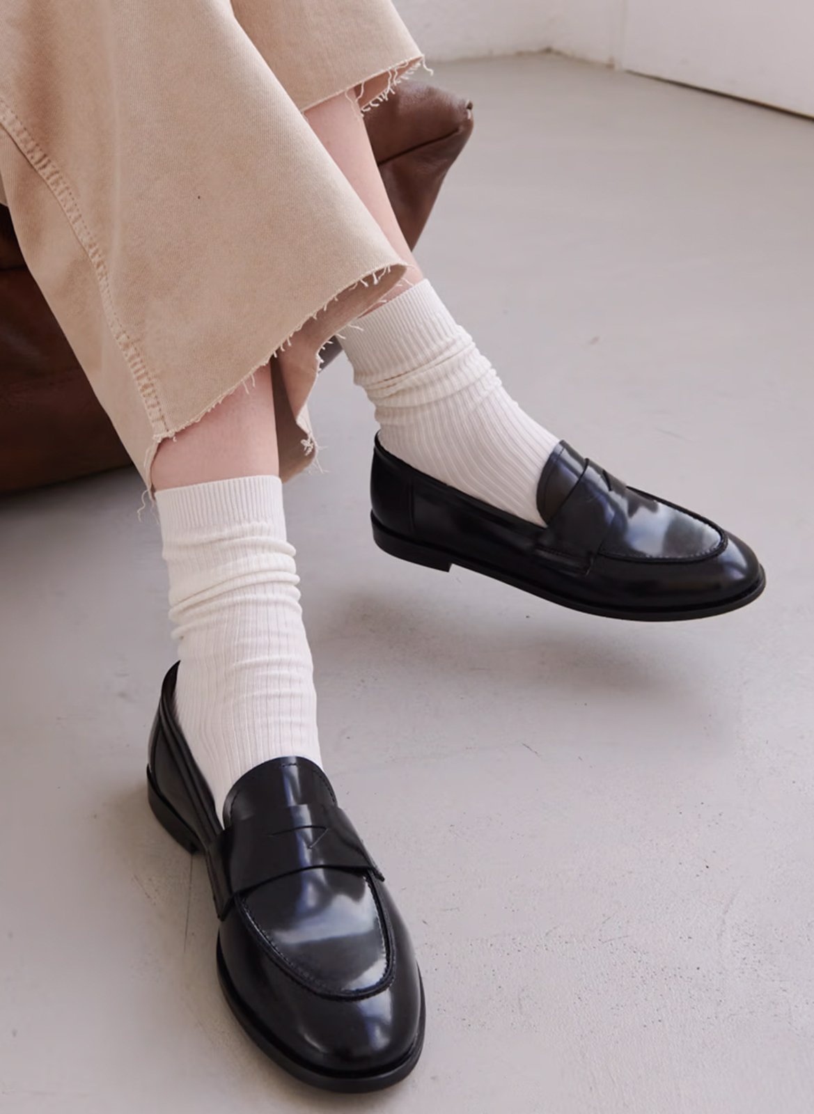 Leather moccasins JONAK Black