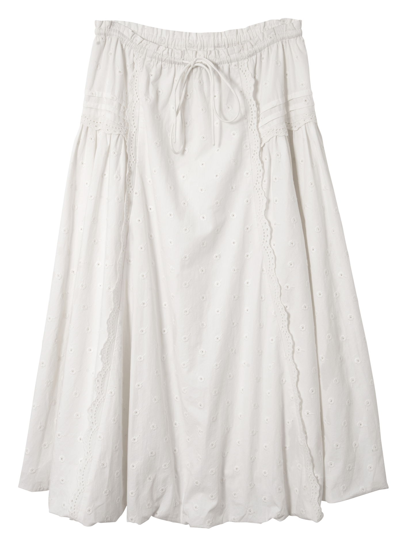 Organic cotton midi skirt DAMSON MADDER White