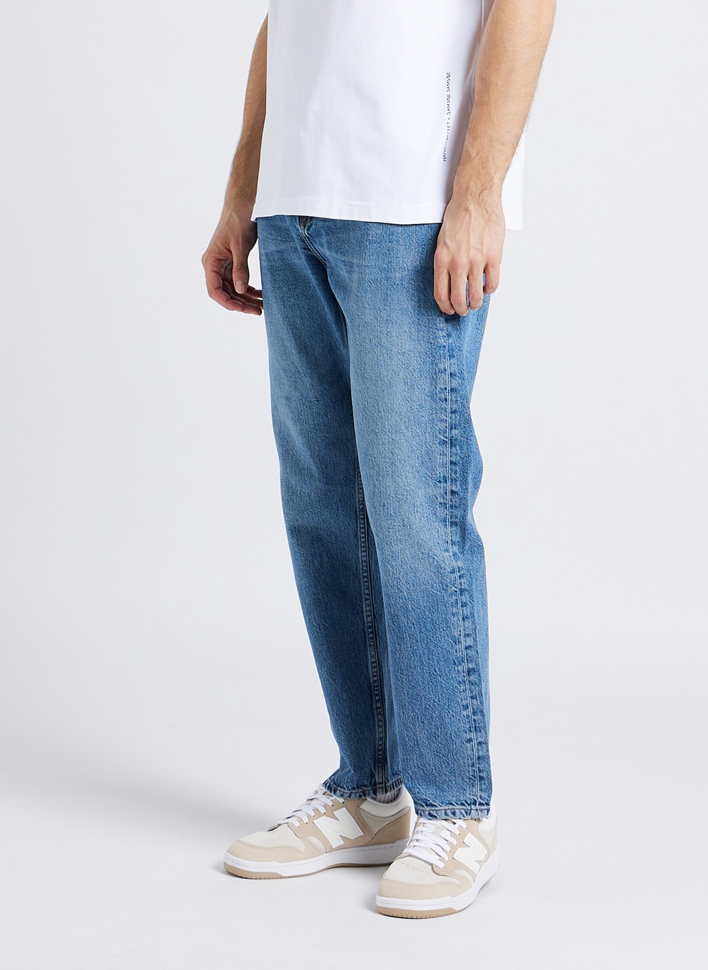 Jean droit en coton bio SAMSOE SAMSOE Bleu