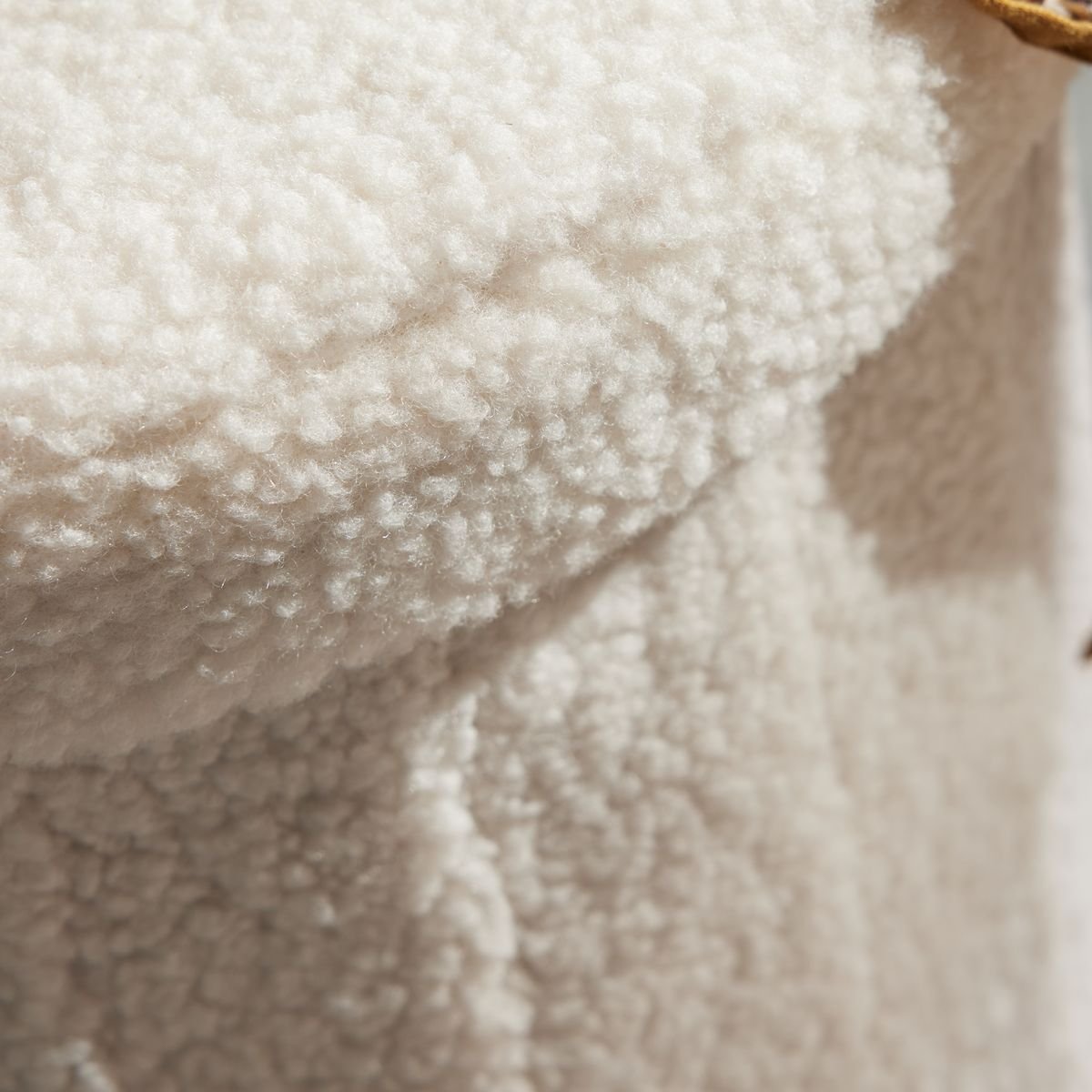 Round storage ottoman FACTORY White