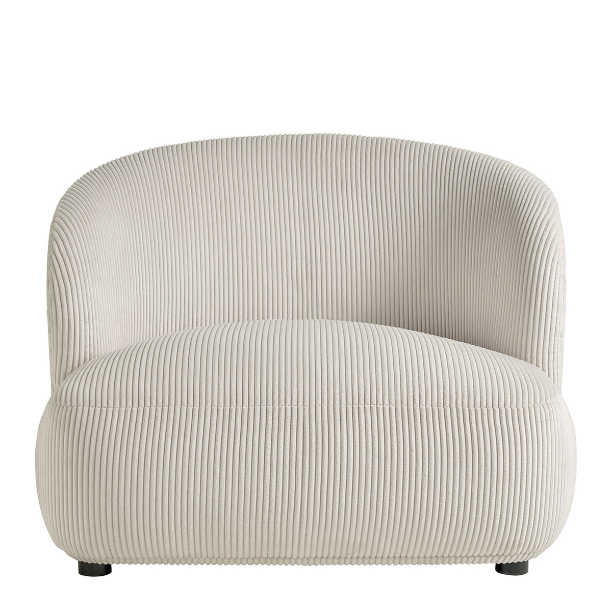 Large corduroy Lisette armchair - cream BLANC D'IVOIRE Beige