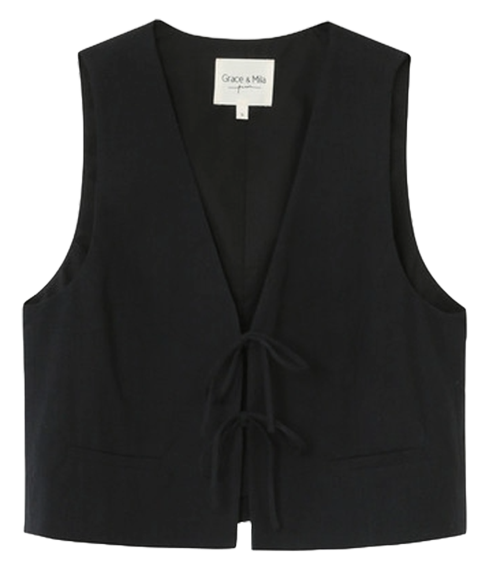 Cotton-blend V-neck cardigan GRACE ET MILA Black