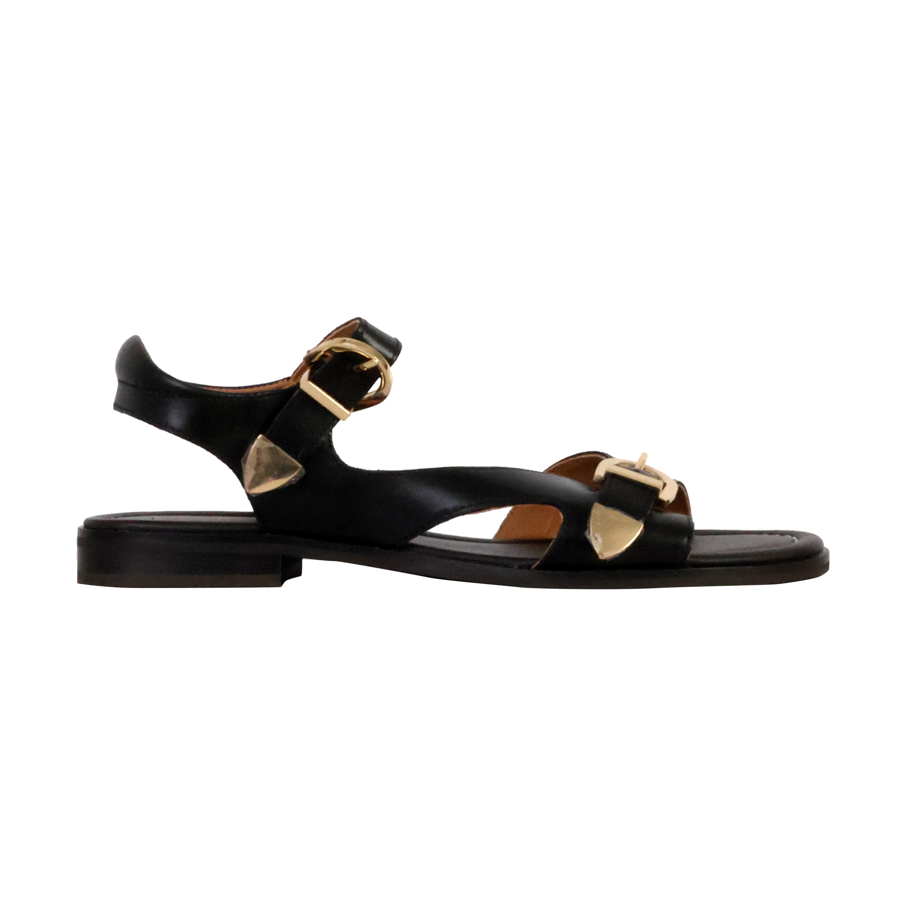Fiona leather sandals EMILIE KARSTON Black