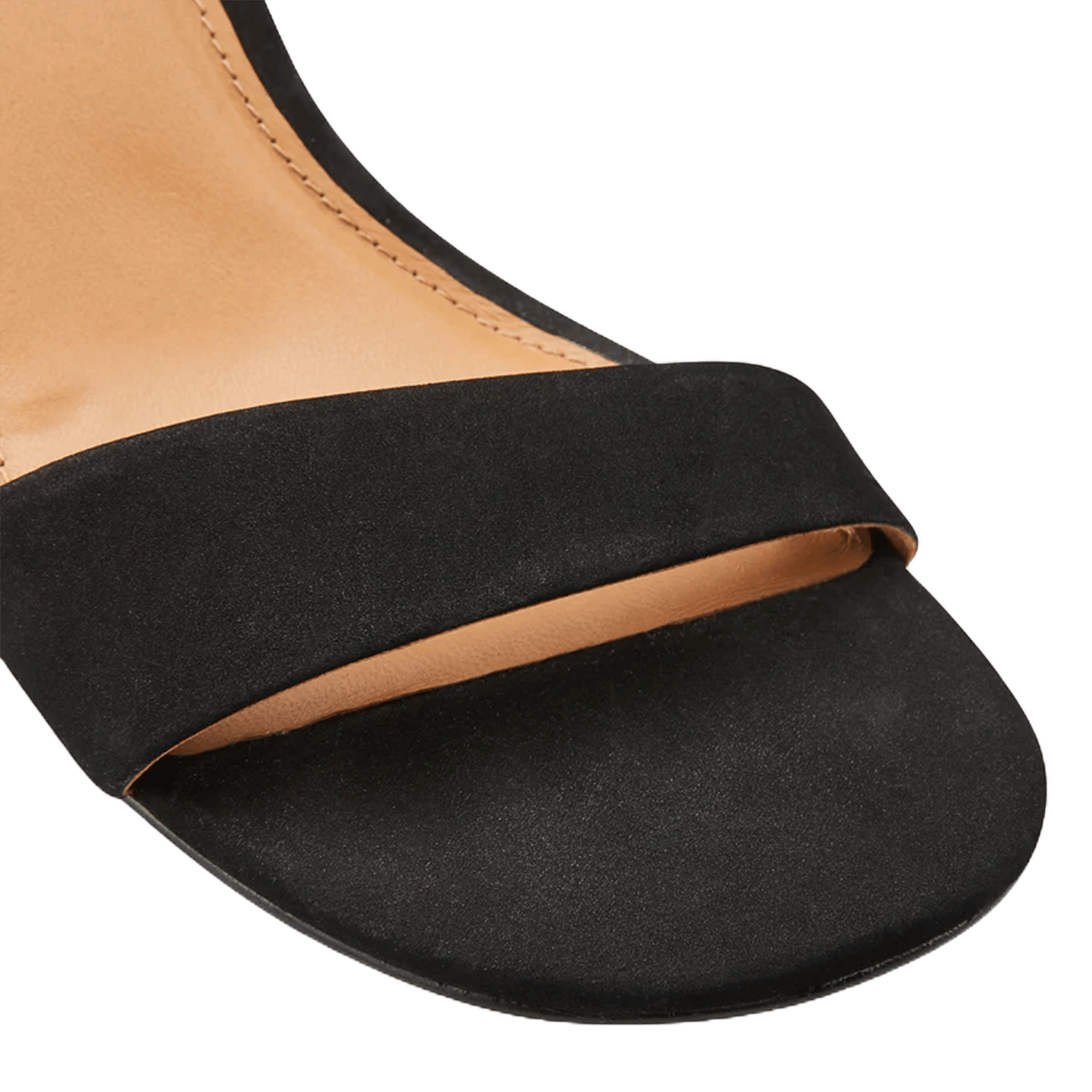 Open-toe suede leather heels COSMOPARIS Black