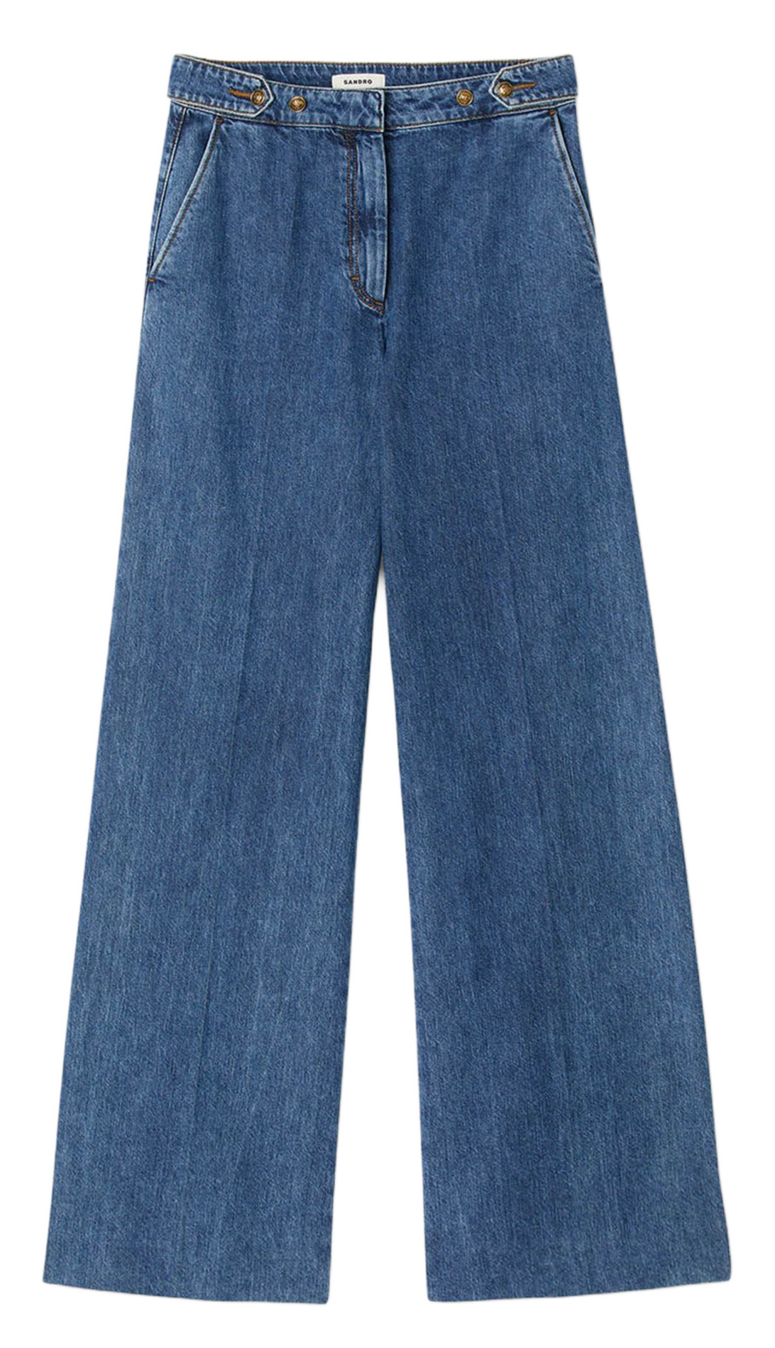 Jean large en coton SANDRO Bleu
