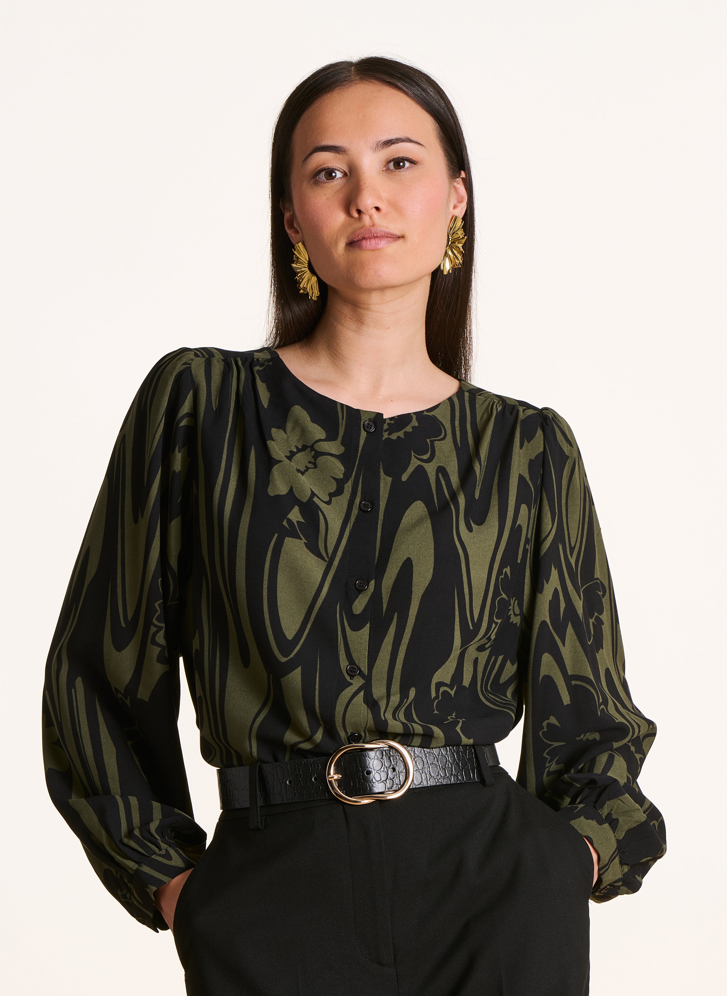 Straight round-neck shirt LA FEE MARABOUTEE Multicolored