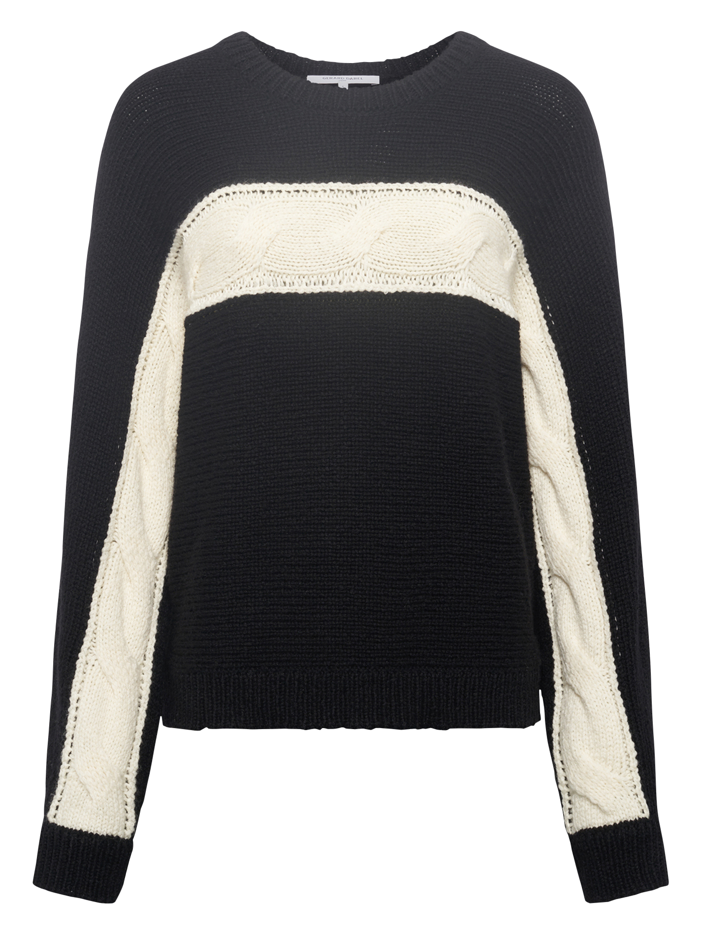 Pull col rond en laine  GERARD DAREL Noir