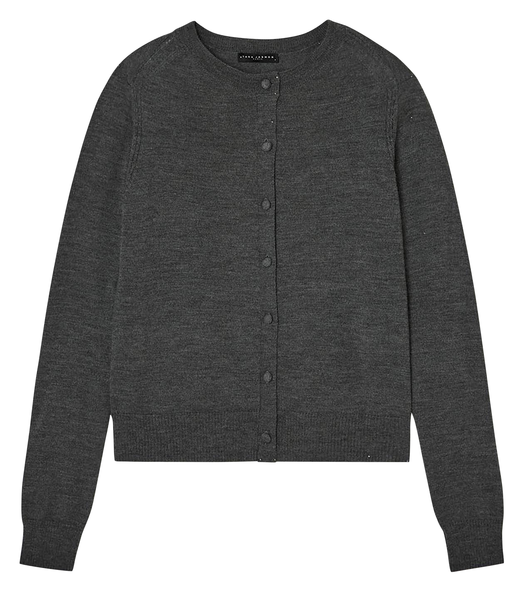 Gilet col rond en laine TARA JARMON Gris