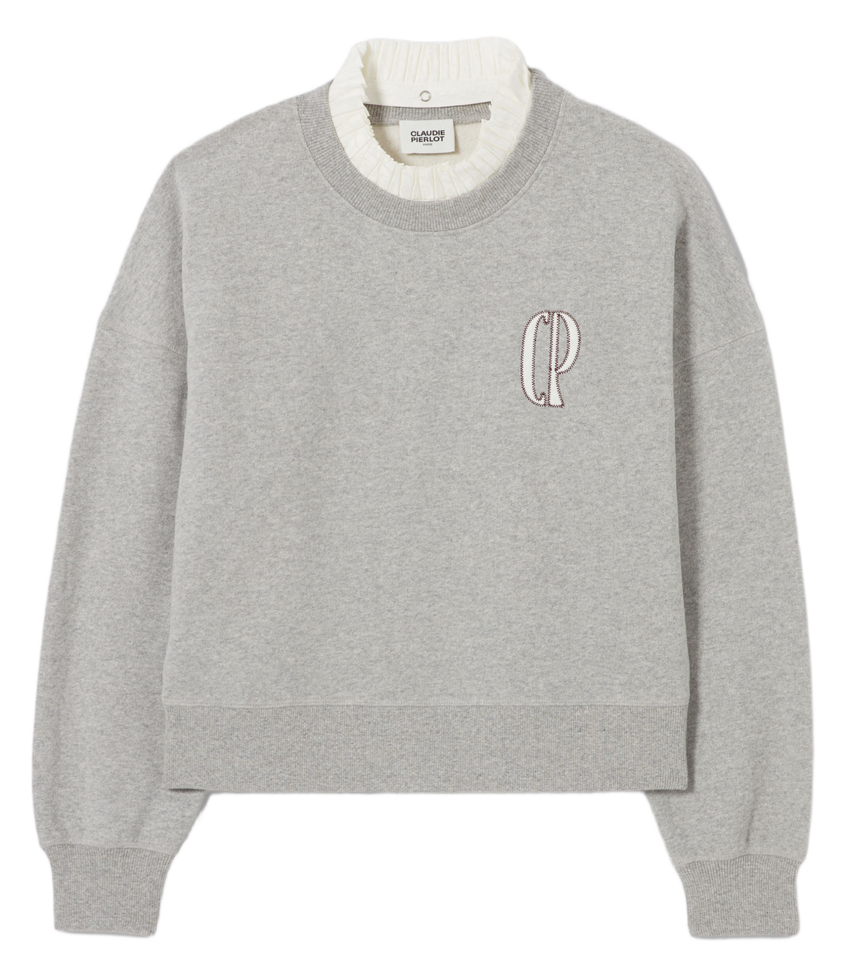 Sweat oversize en coton mélangé CLAUDIE PIERLOT Gris