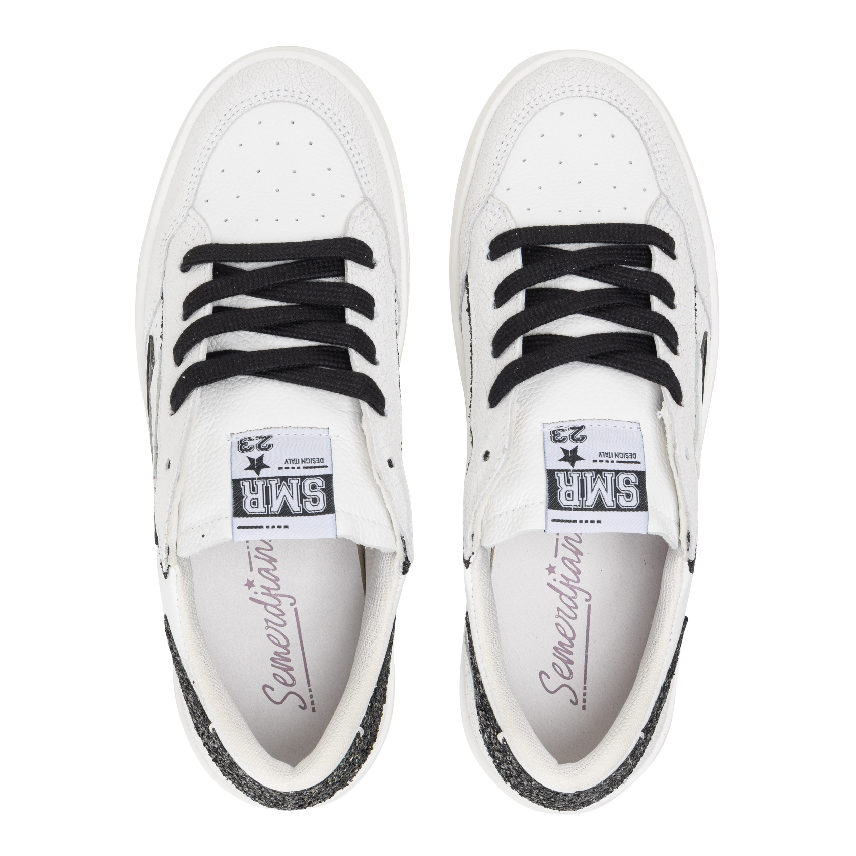 Baskets basses en cuir mélangé SEMERDJIAN - SMR Blanc