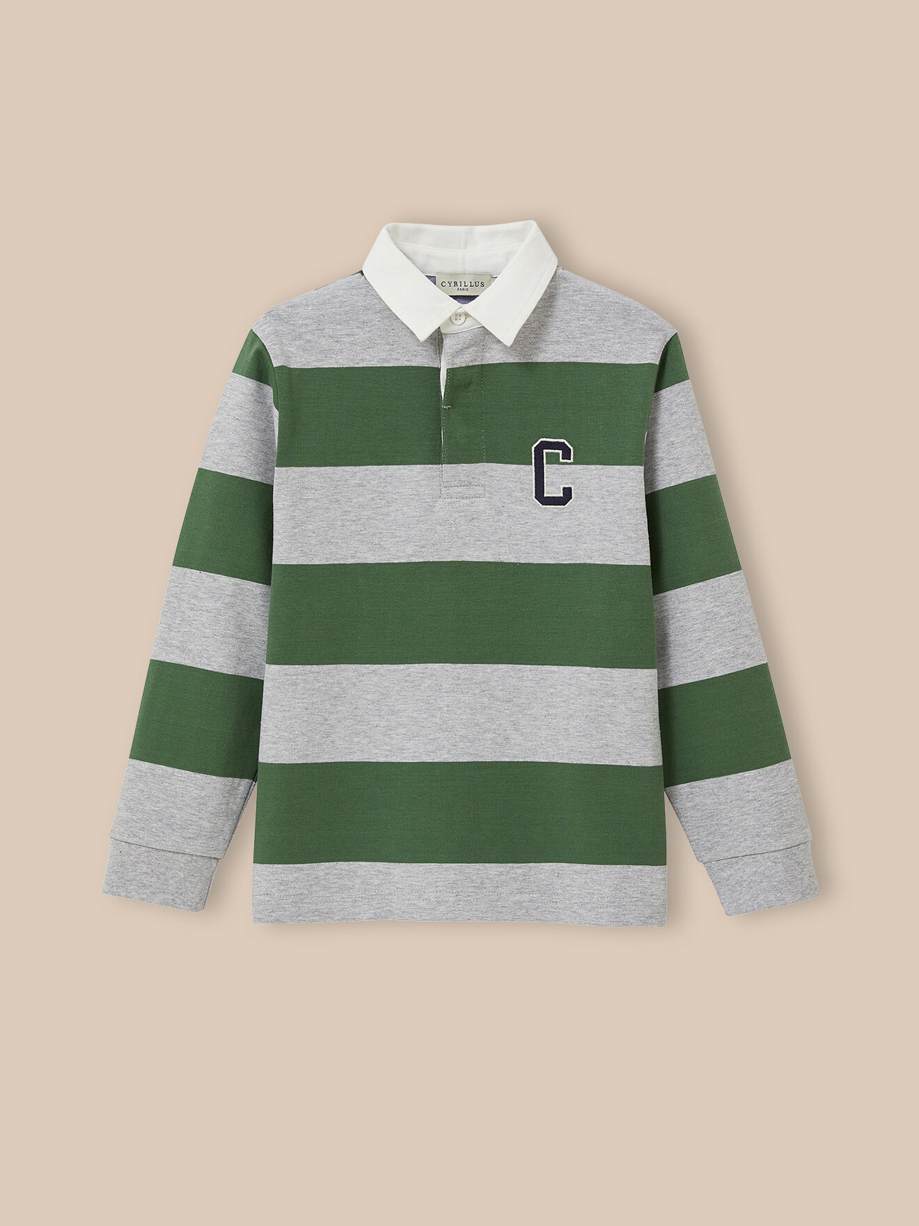 Striped organic cotton rugby shirt CYRILLUS