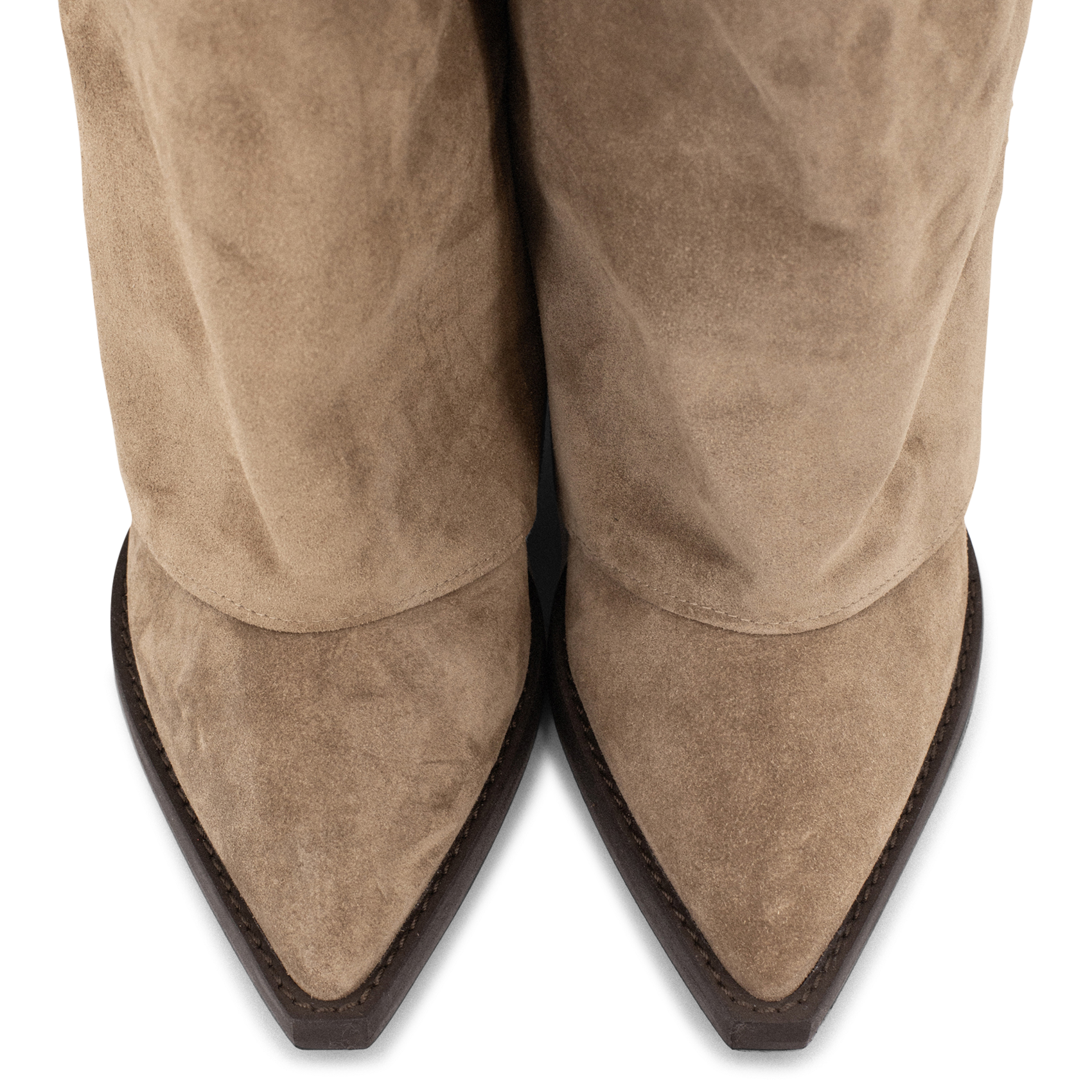 Bottes à talons en suède TORAL Marron