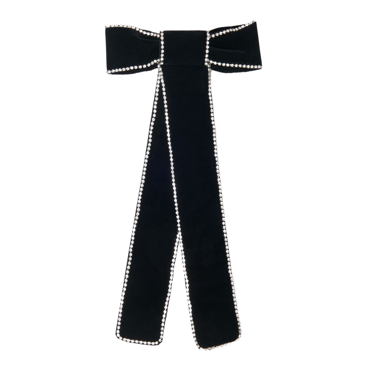 Barette noeud à strass MAJE Noir