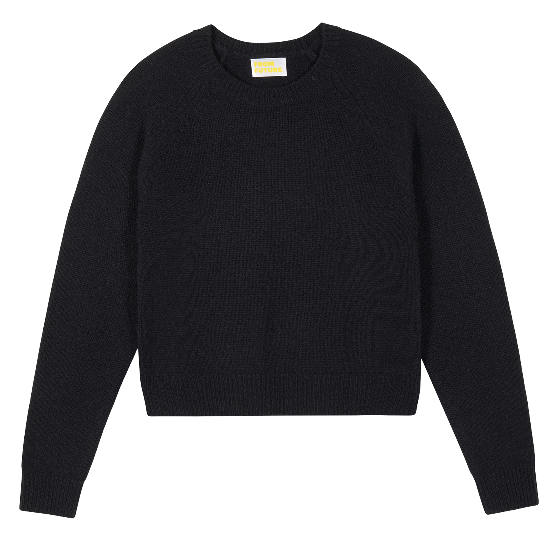 Short straight cashmere sweater FROM FUTURE Black
