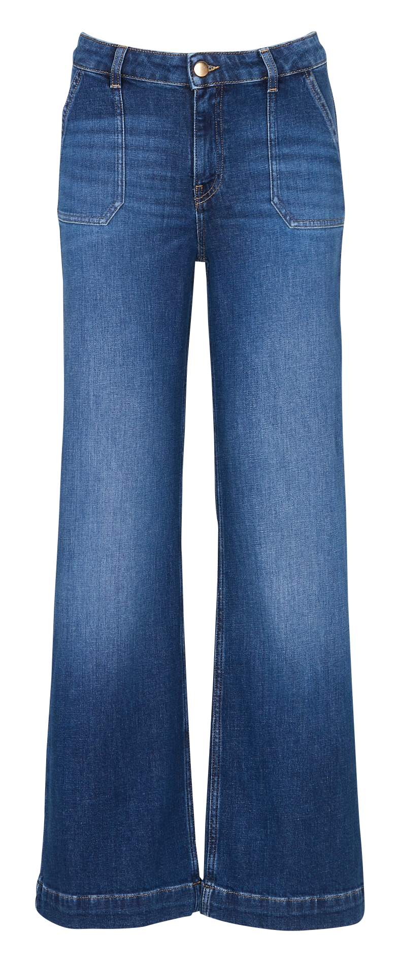 Cotton-blend wide-leg jeans MAISON 123 Blue
