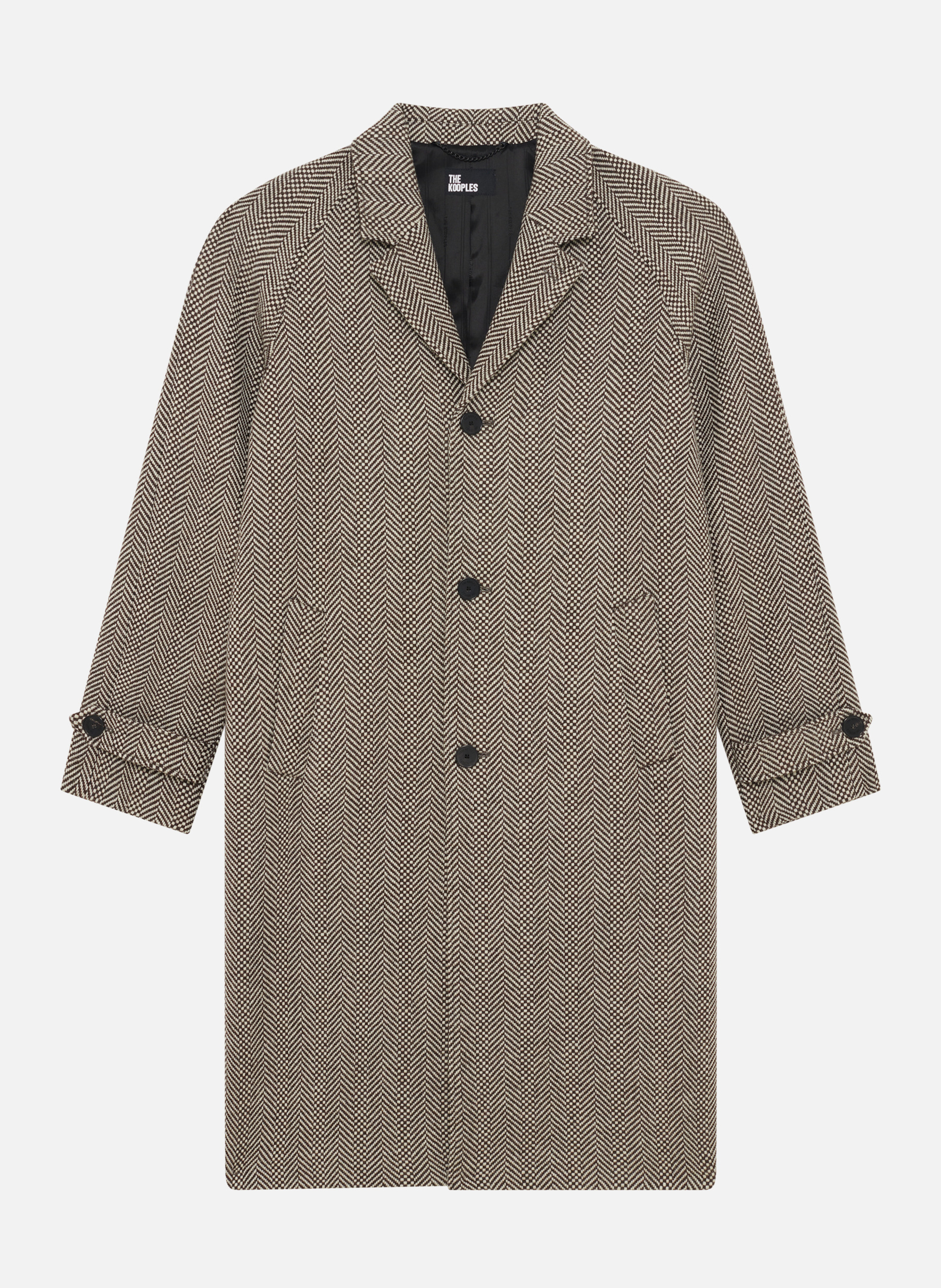 Long herringbone coat THE KOOPLES Brown