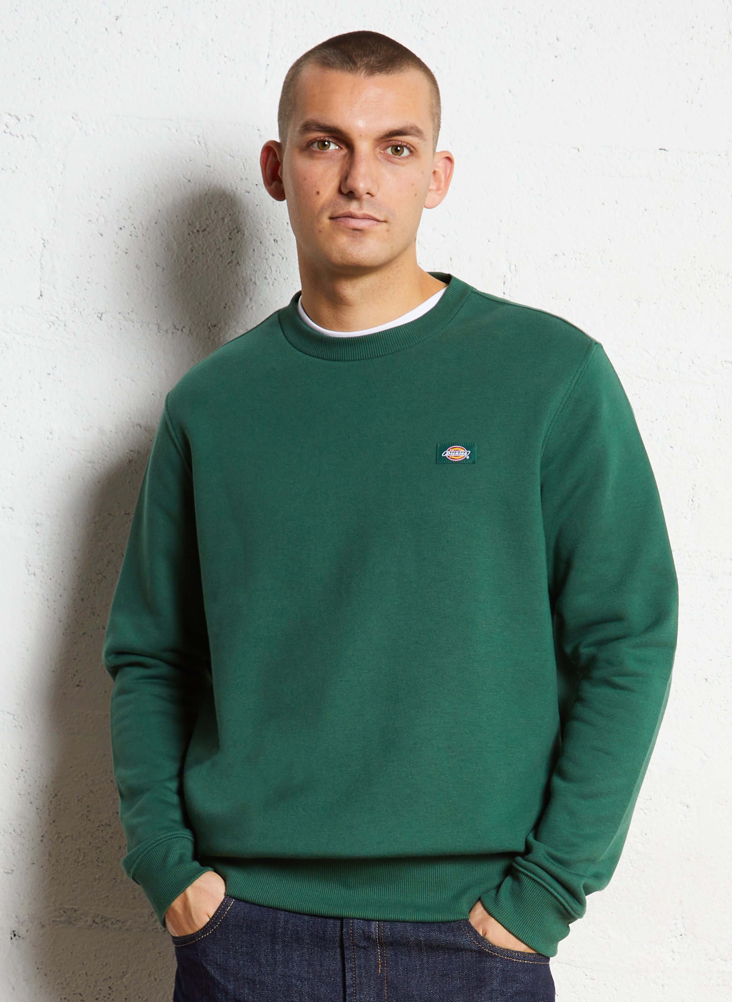 Rechte sweater met ronde hals | katoenblend DICKIES