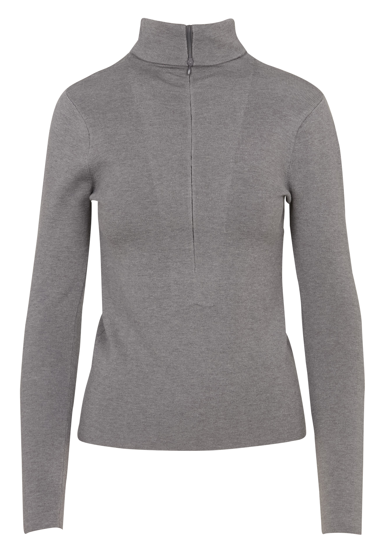 Pull col roulé en laine mélangée BERENICE Gris