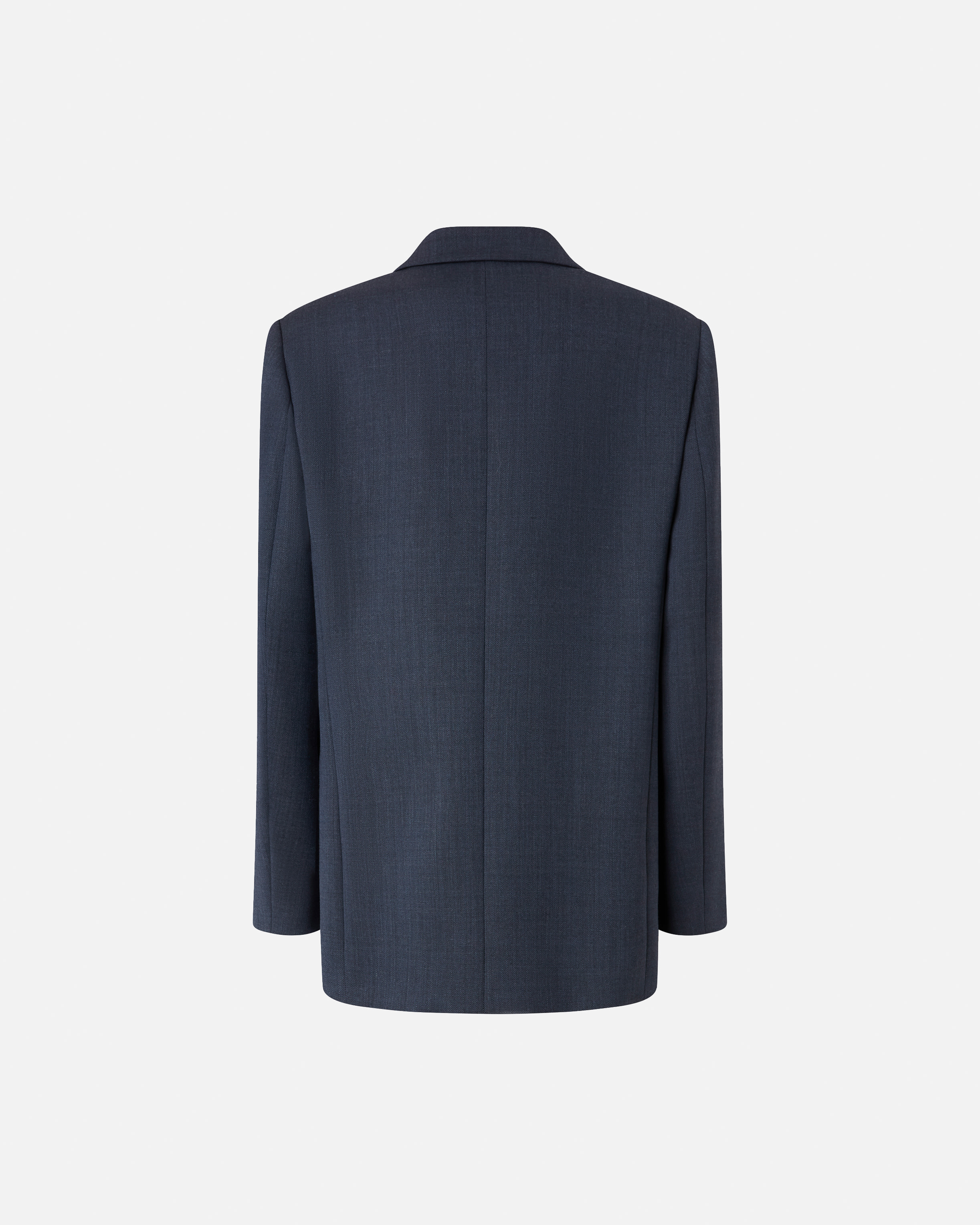 Wool double-breasted blazer with gold buttons PINKO Blue