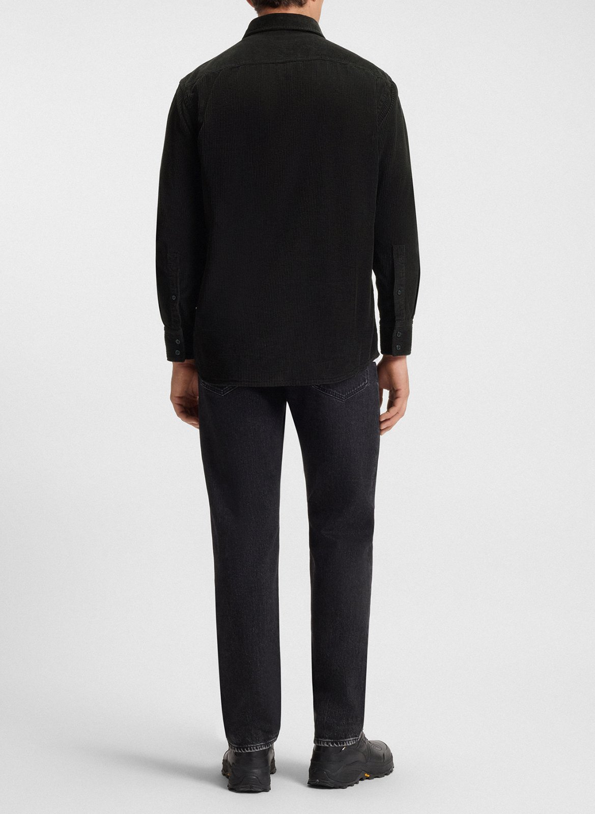 Chemise col classique manches contrastantes en coton BOSS Black