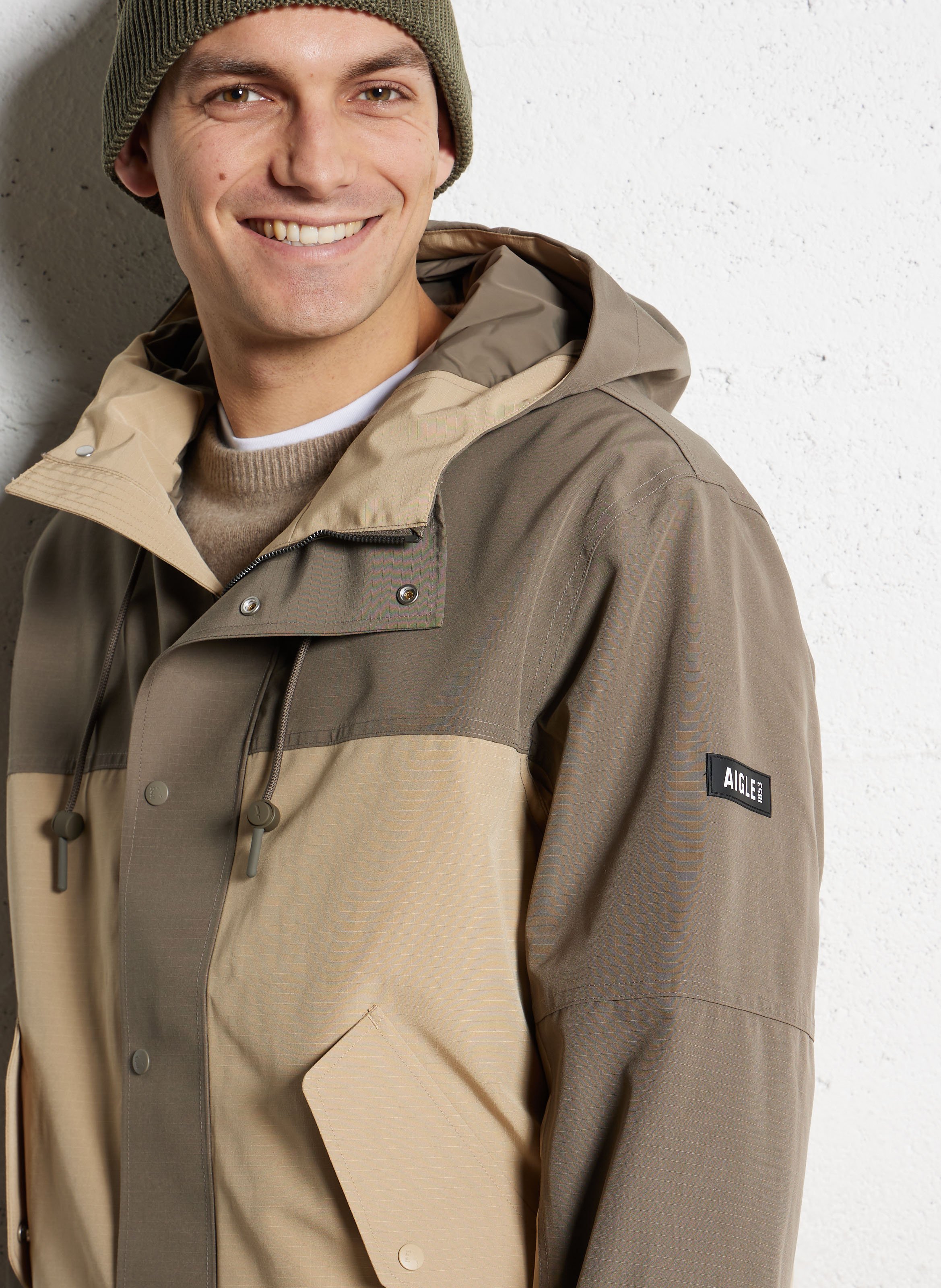 Parka col montant AIGLE Marron