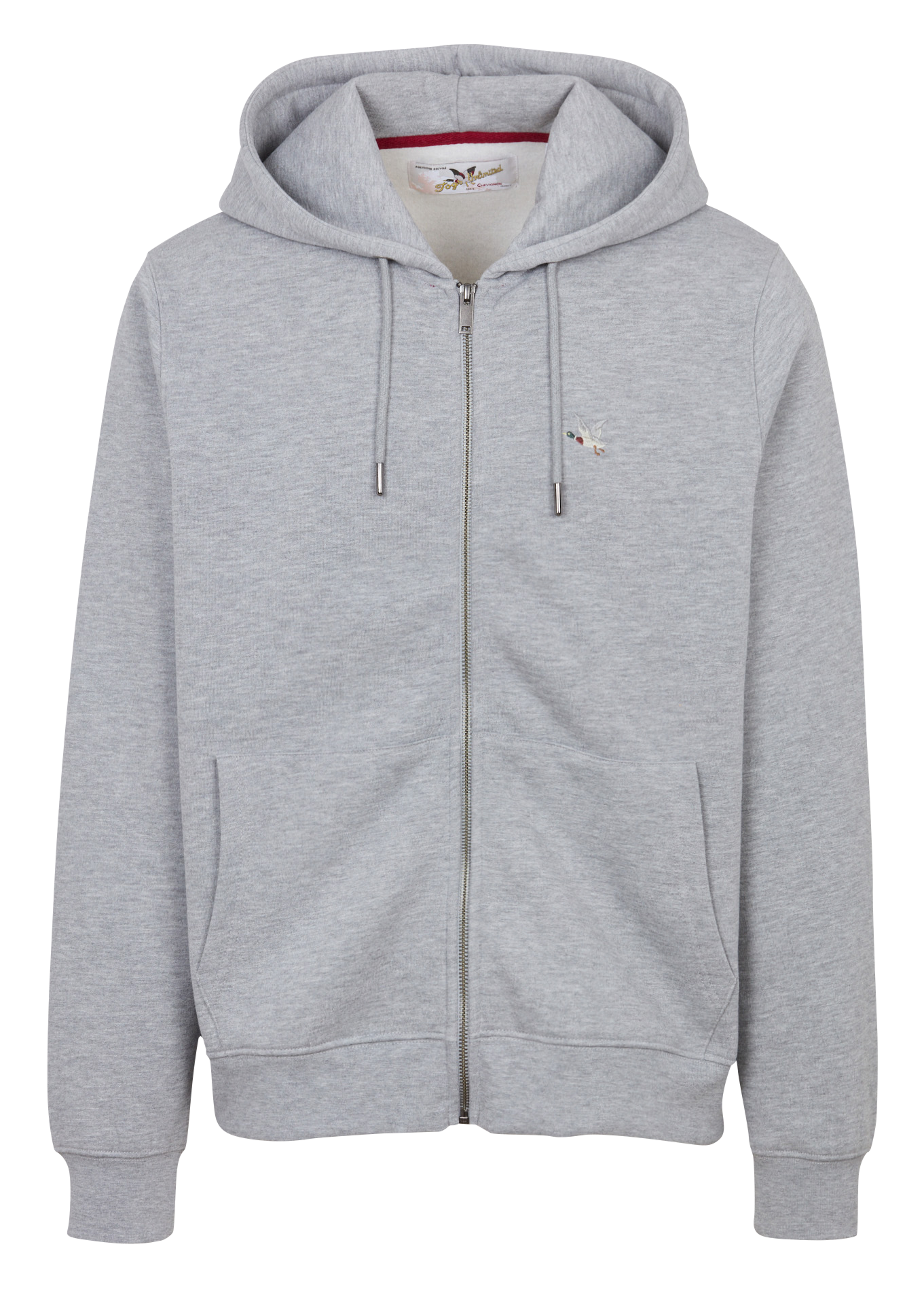Gerade geschnittenes Kapuzensweatshirt aus Baumwoll-Mix CHEVIGNON Grau