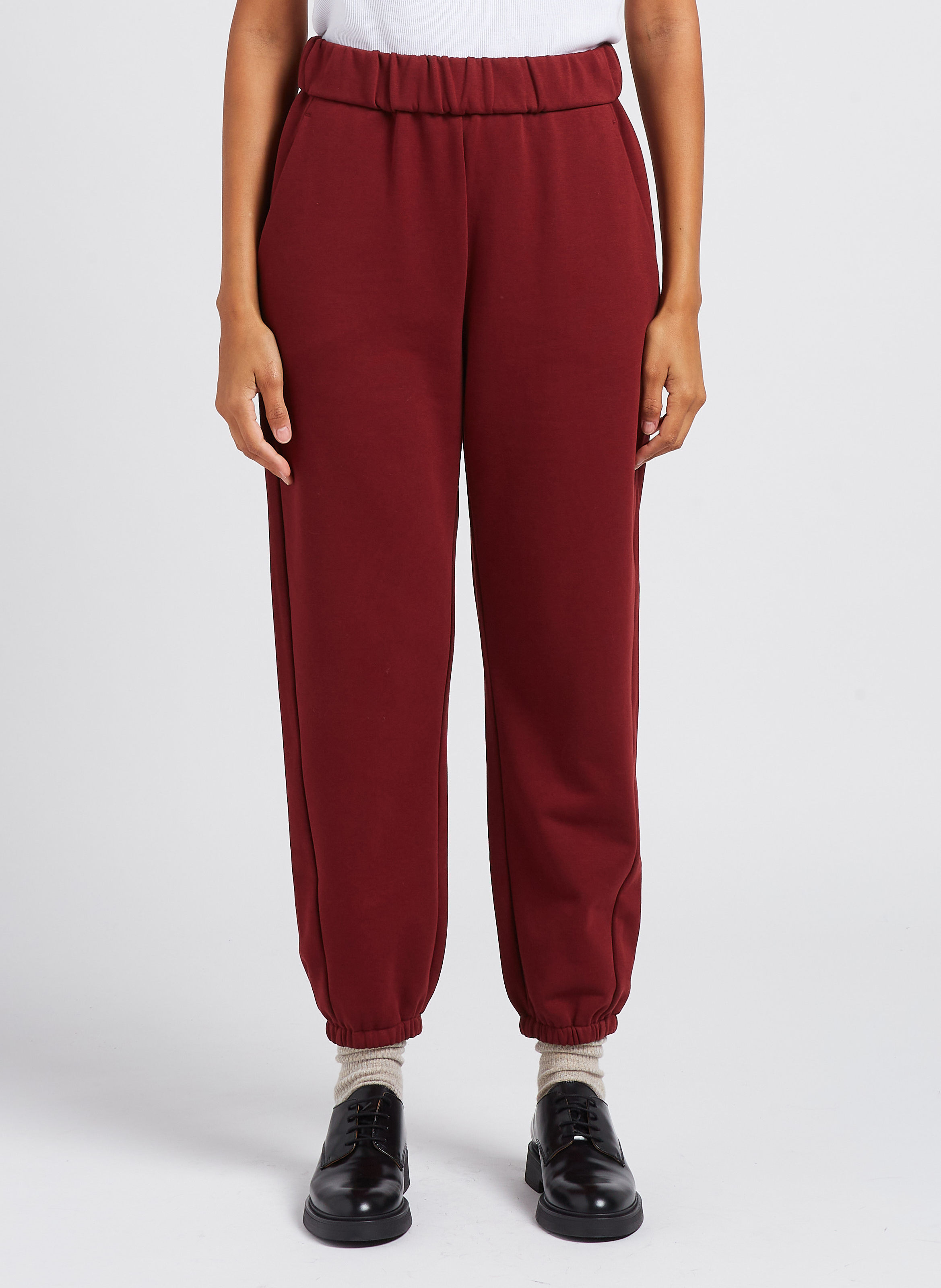 Cotton-blend sweatpants MAX MARA LEISURE Red