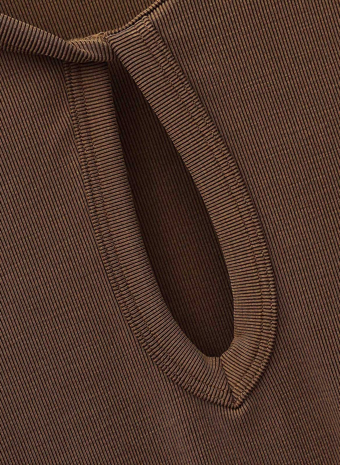 Robe courte col rond  BA&SH Marron