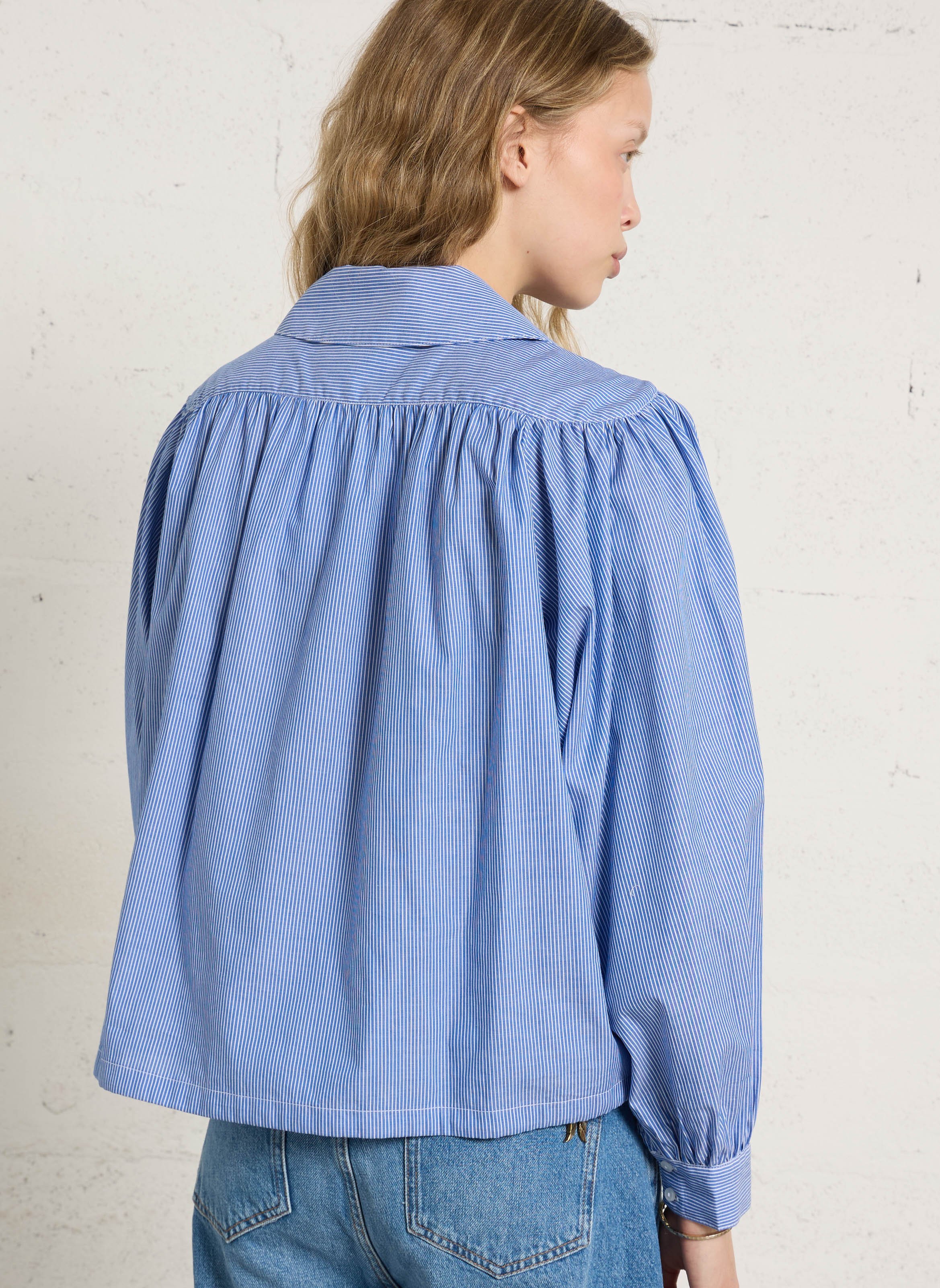 Alive - Streifenhemd BERENICE Blau