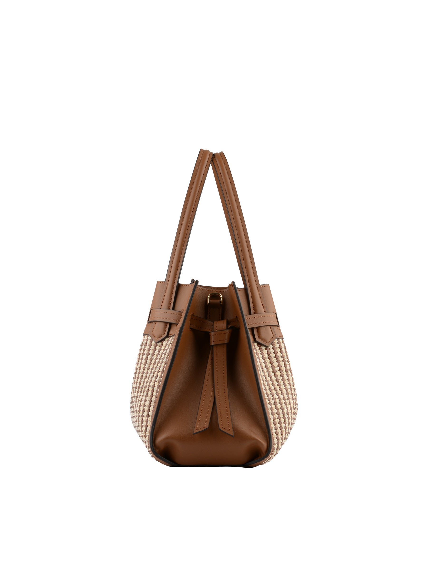 Calfskin leather handbag POURCHET Golden