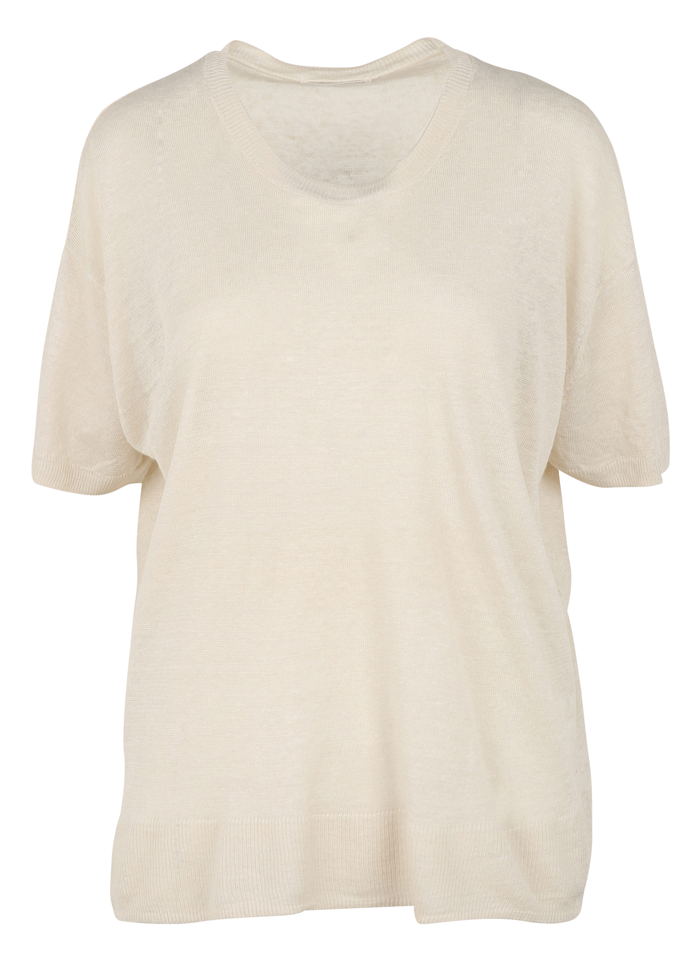 Oversized linnen trui MAJESTIC FILATURES Beige