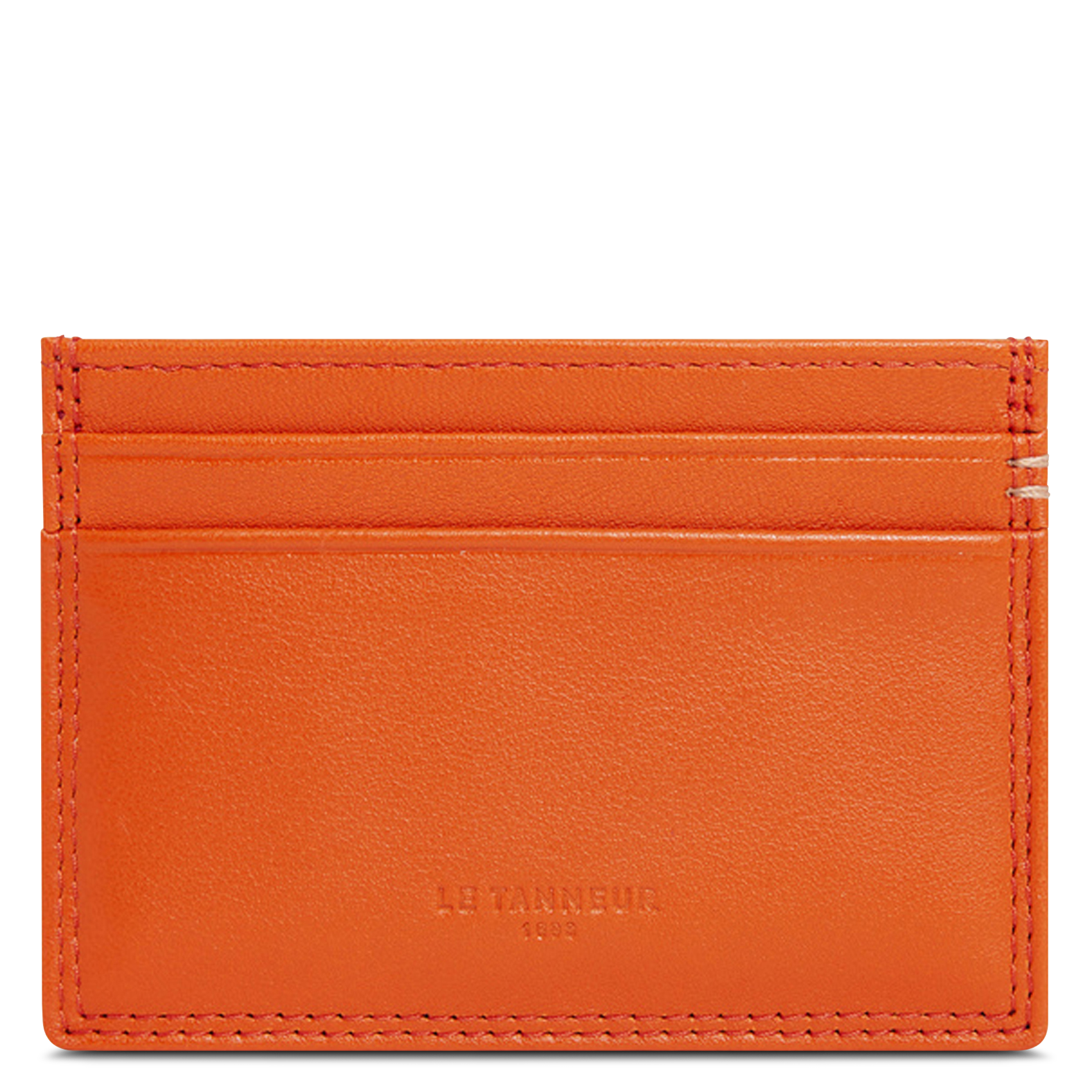 Porte-cartes en cuir LE TANNEUR Orange