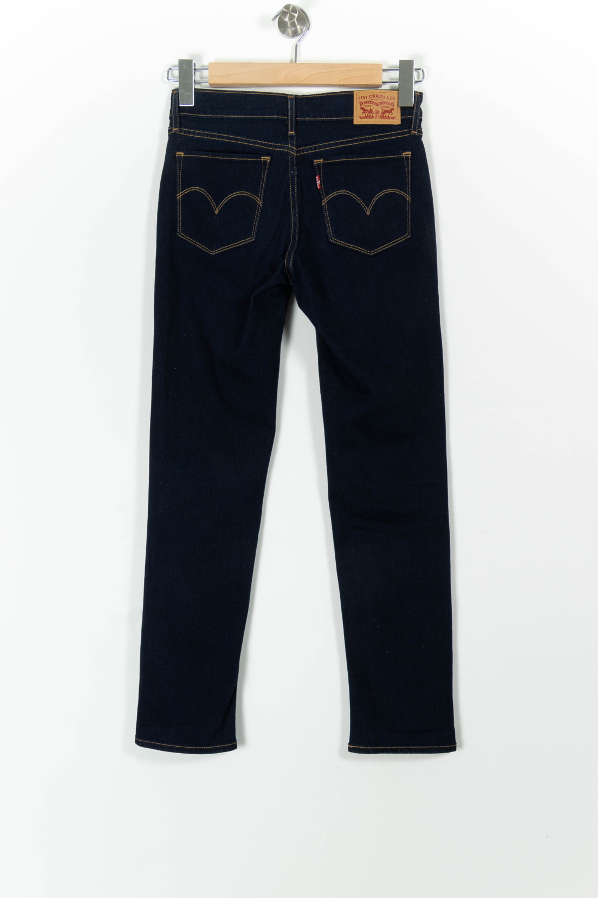 Cropped slim jeans with studs LEVI'S - Seconde main Blue