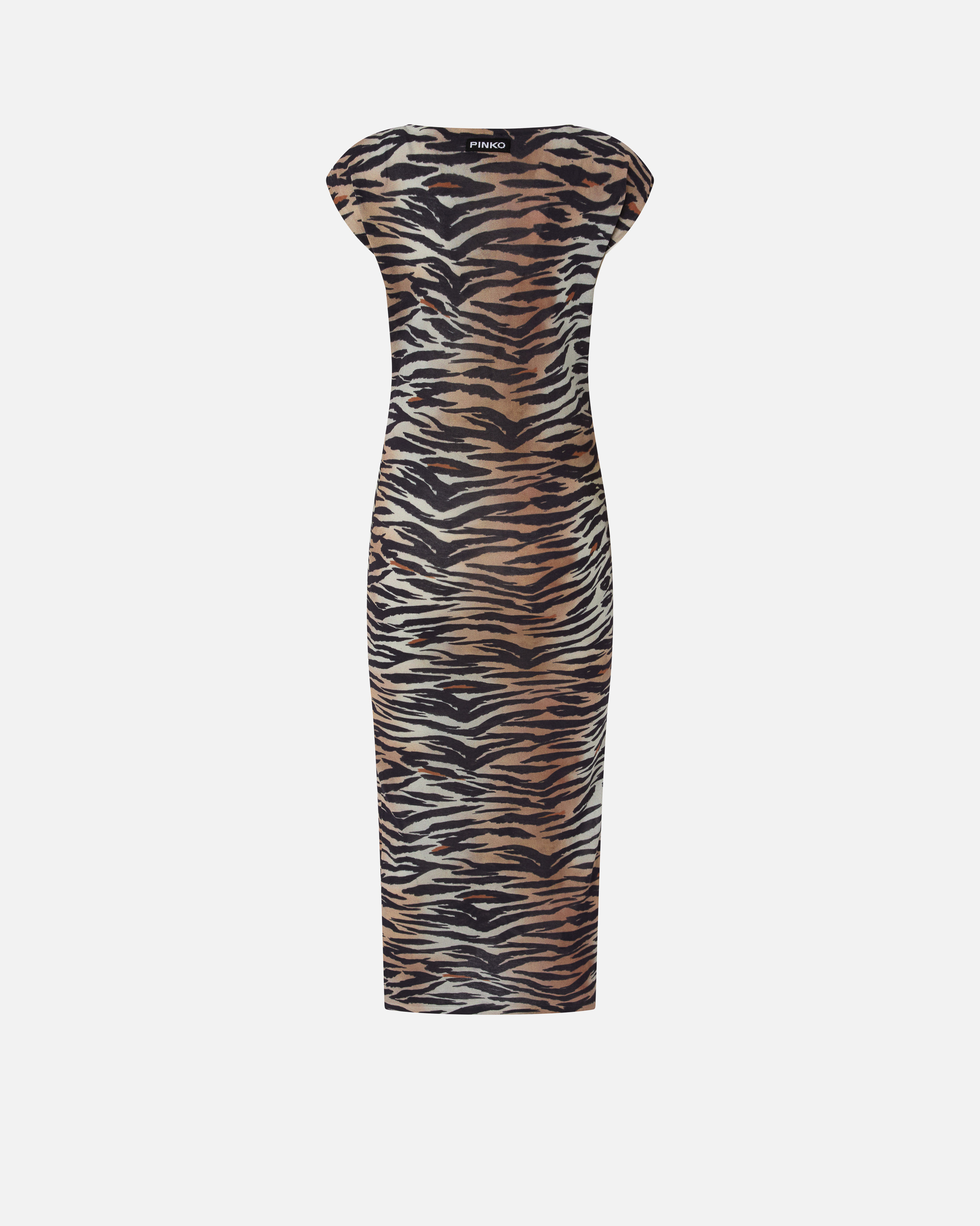 Robe fourreau mi-longue à imprimé animalier PINKO Multicolore