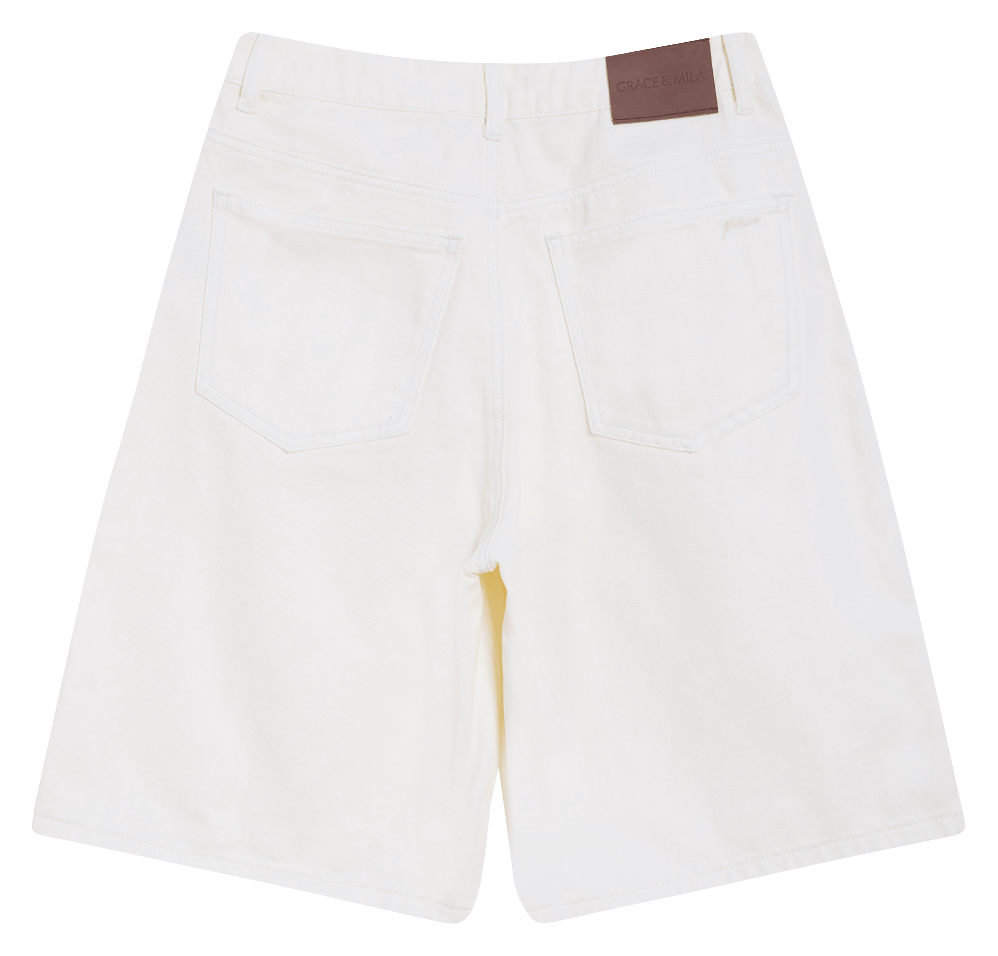 Short en denim GRACE ET MILA Blanc