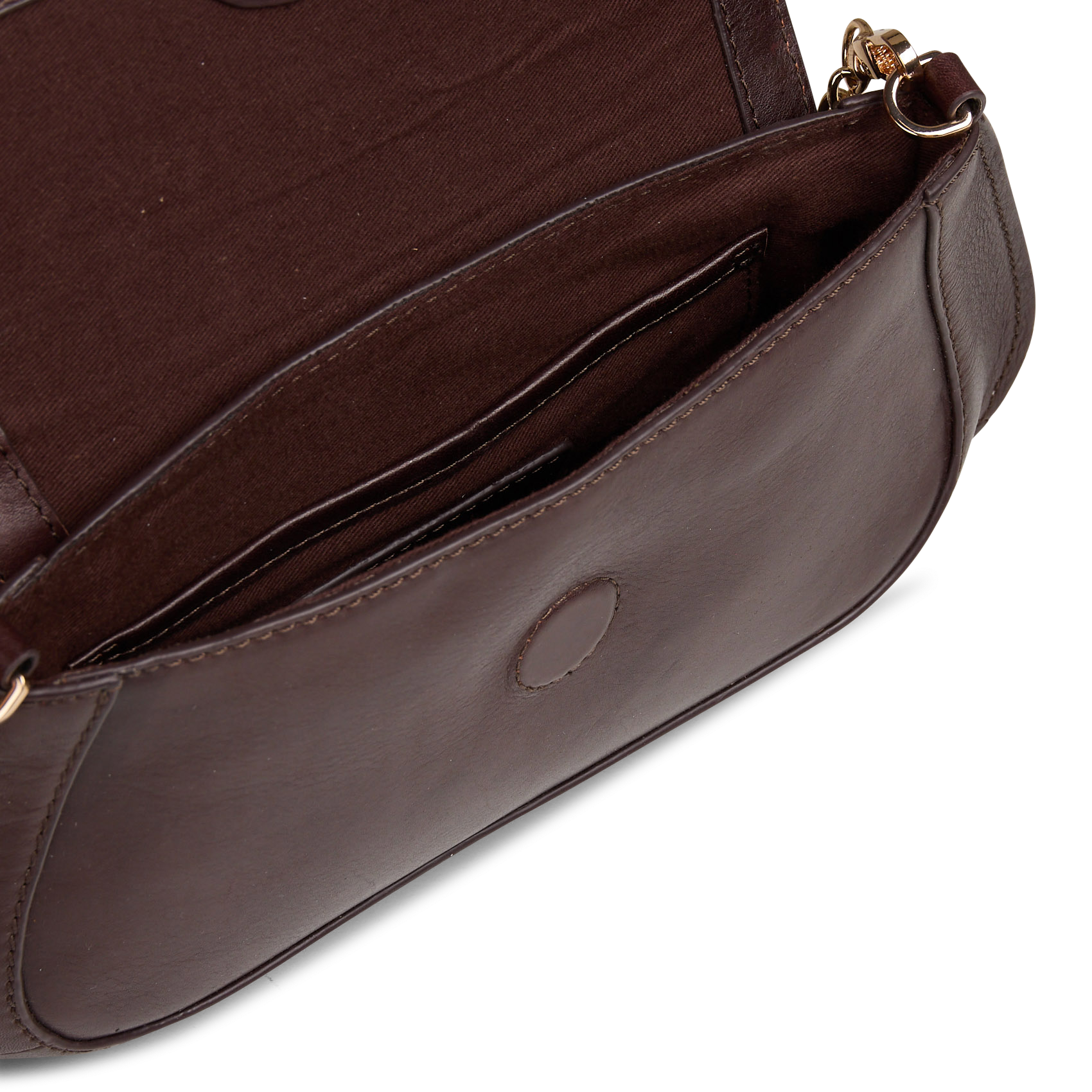 Leren clutch MAISON 123 Bruin