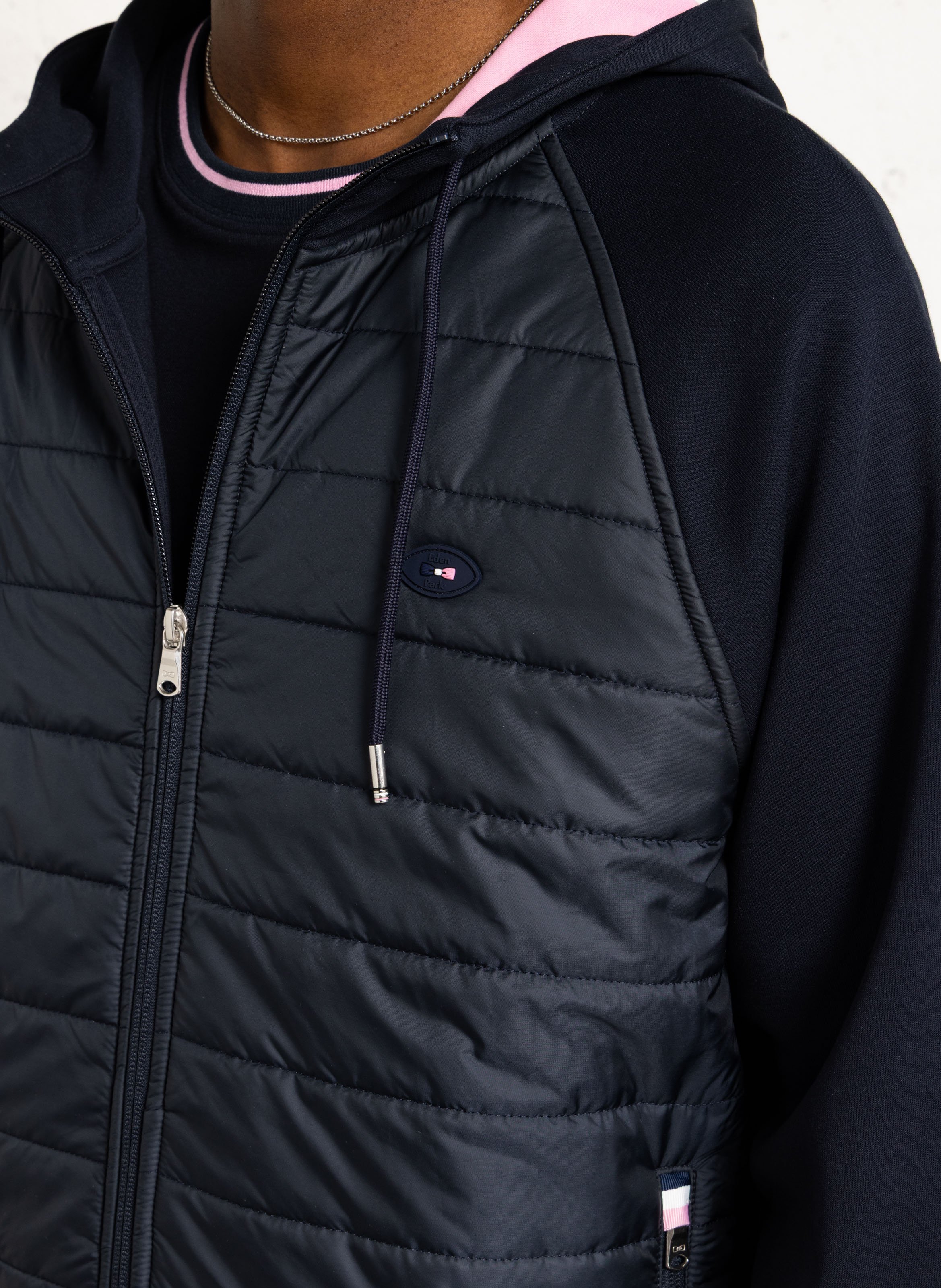 Straight jacket in blended cotton EDEN PARK Blue