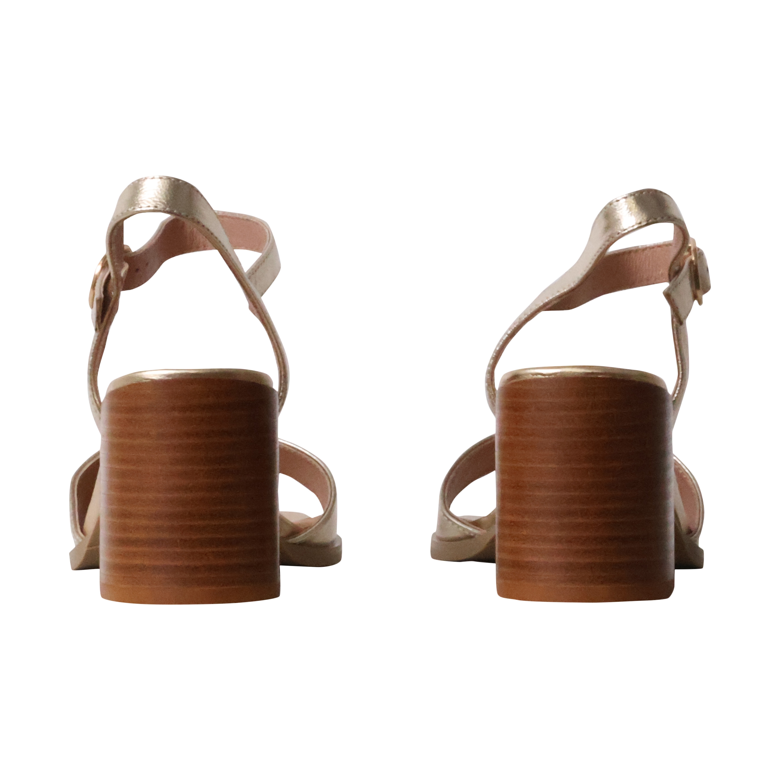 Brooke leather heeled sandals EMILIE KARSTON Grey