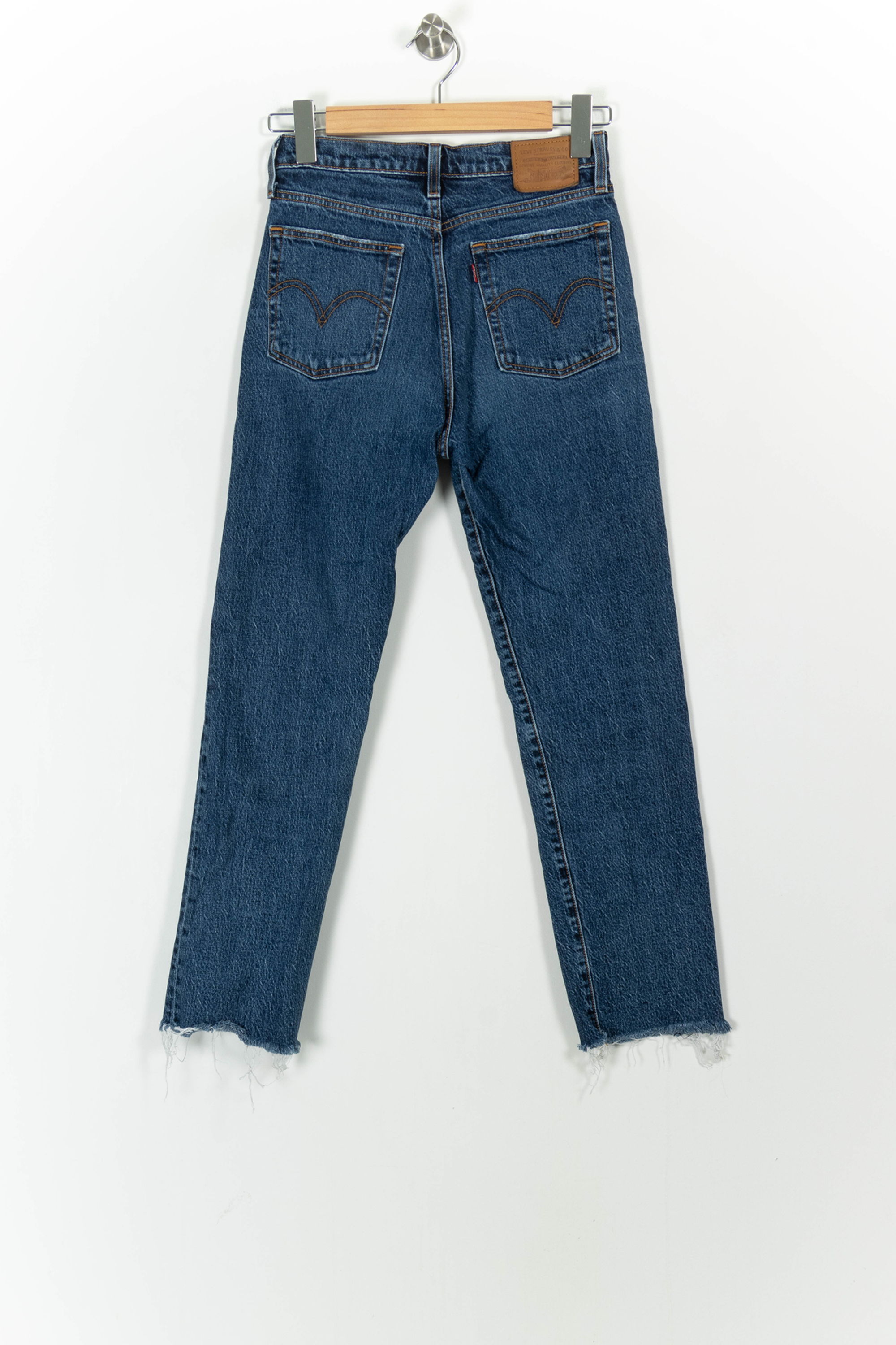 Cropped slim jeans with studs LEVI'S - Seconde main Blue