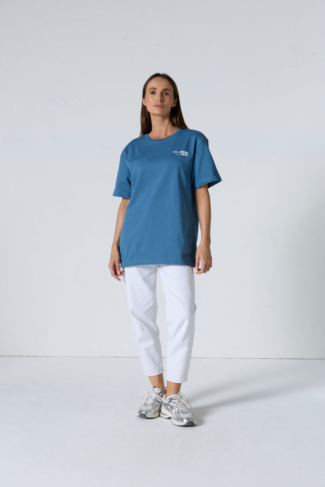 Round neck unisex printed kood t-shirt JOTT Blue